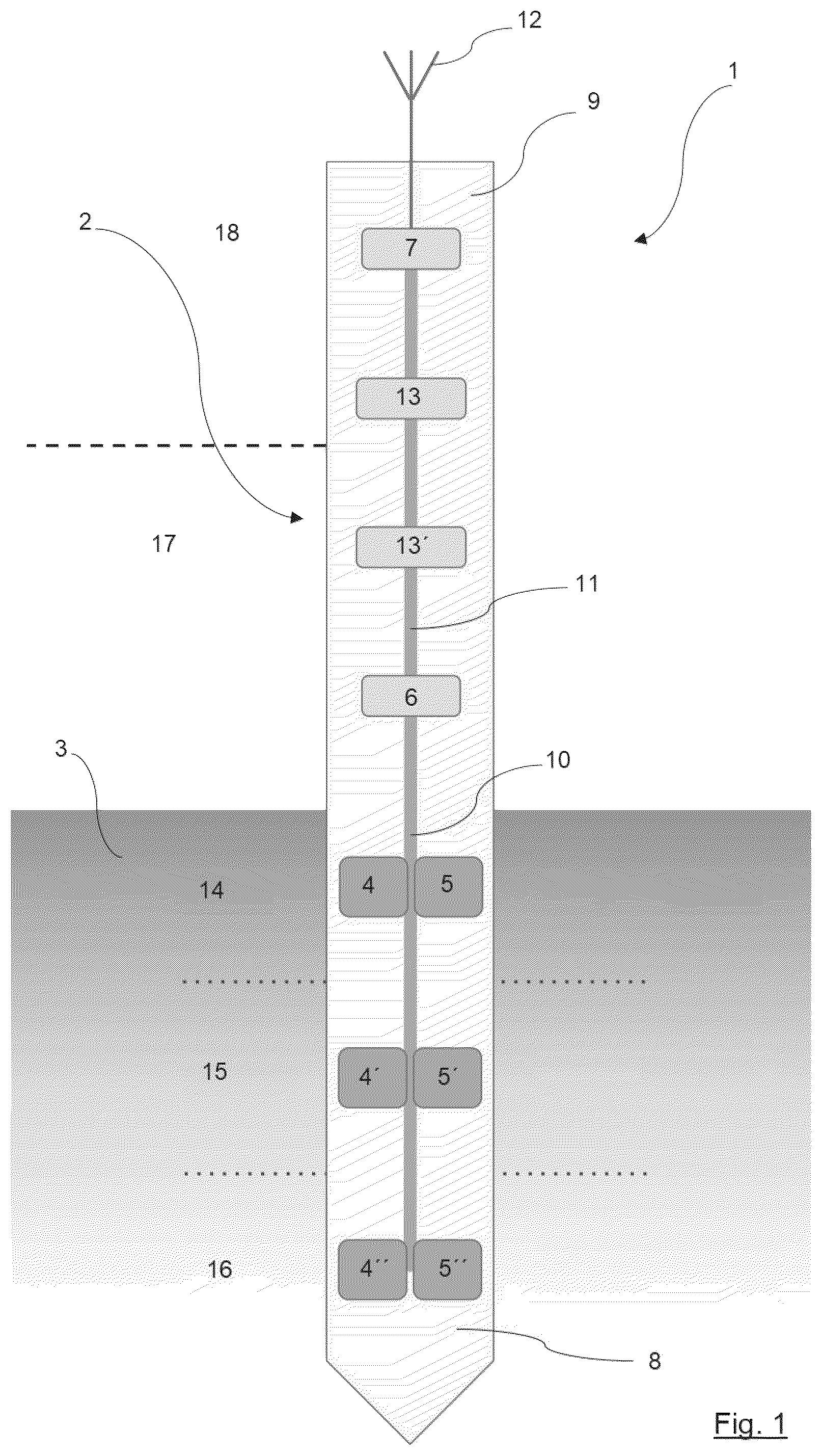 Patent US12306129 — System for measuring temperature and moisture of air and soil with wireless data transmission and method of its production — Figure 1