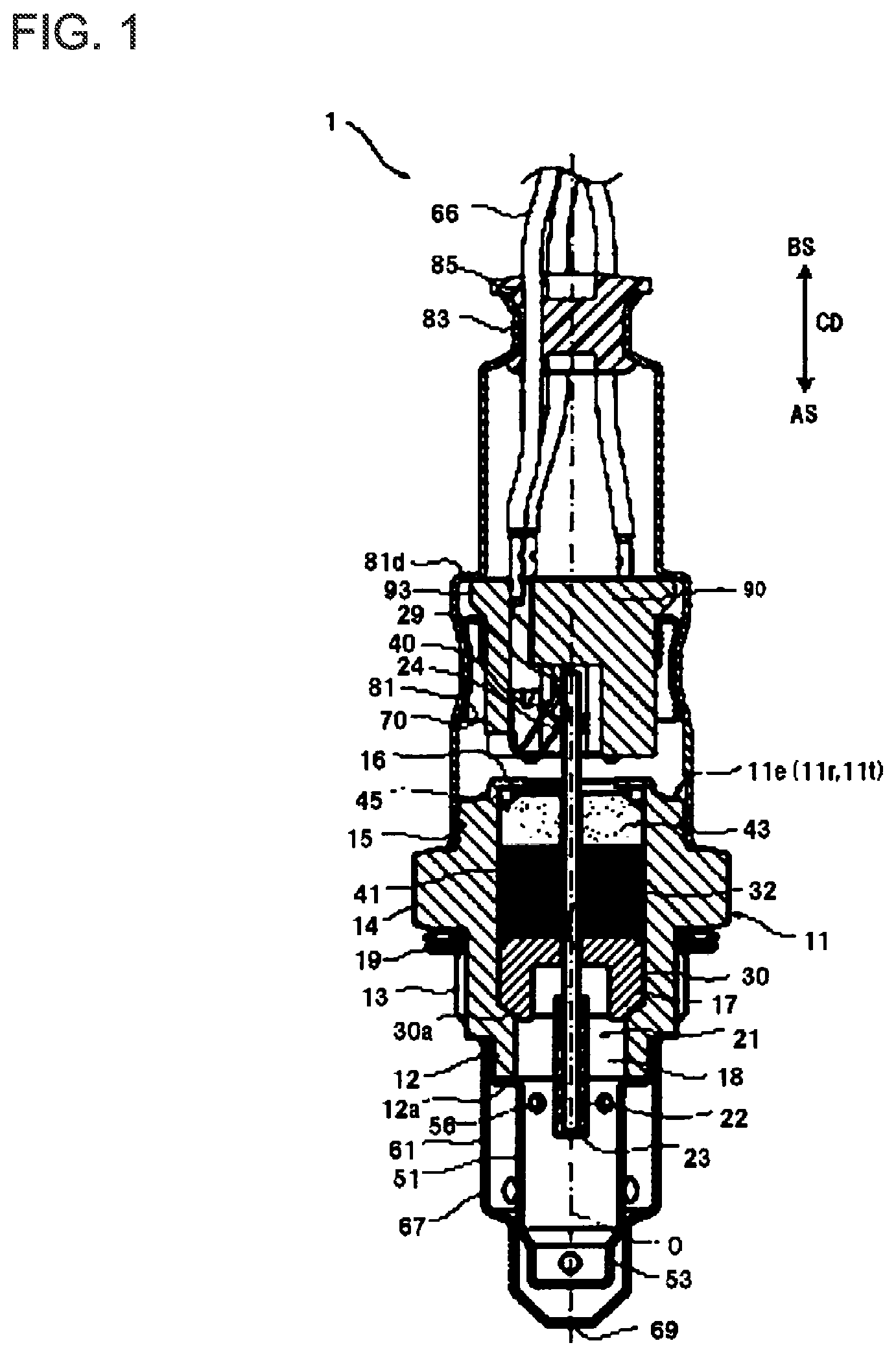 Patent US12306131 Figure 1 – Gas sensor
