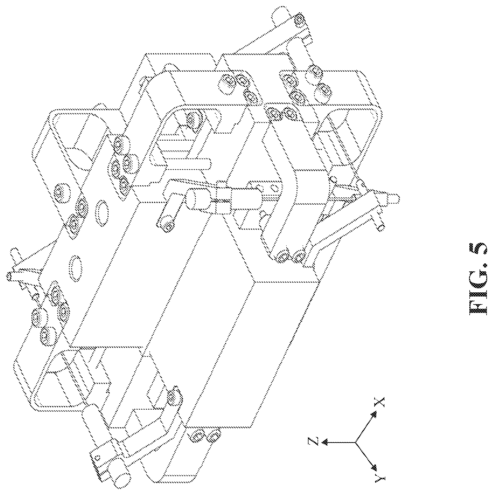 Patent US12306142 Figure 5 – Clamp of elastic box of stiff true-triaxial testing system and displacement monitoring method for cuboid specimens