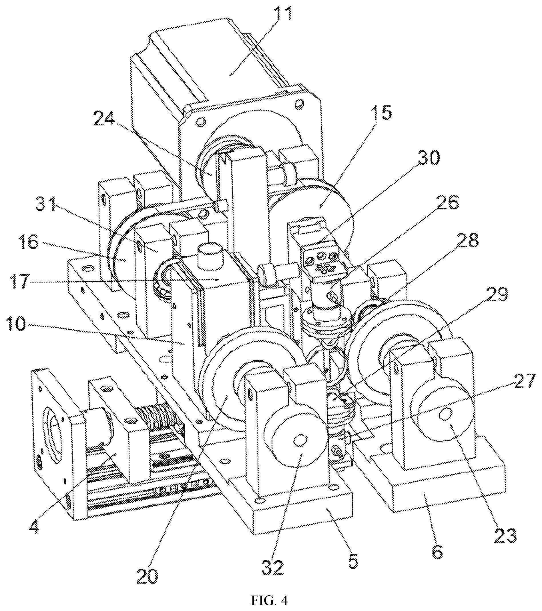 Patent US12306143 Figure 4 – Testing device for a current-carrying friction and wear performance of a flexible rolling friction pair