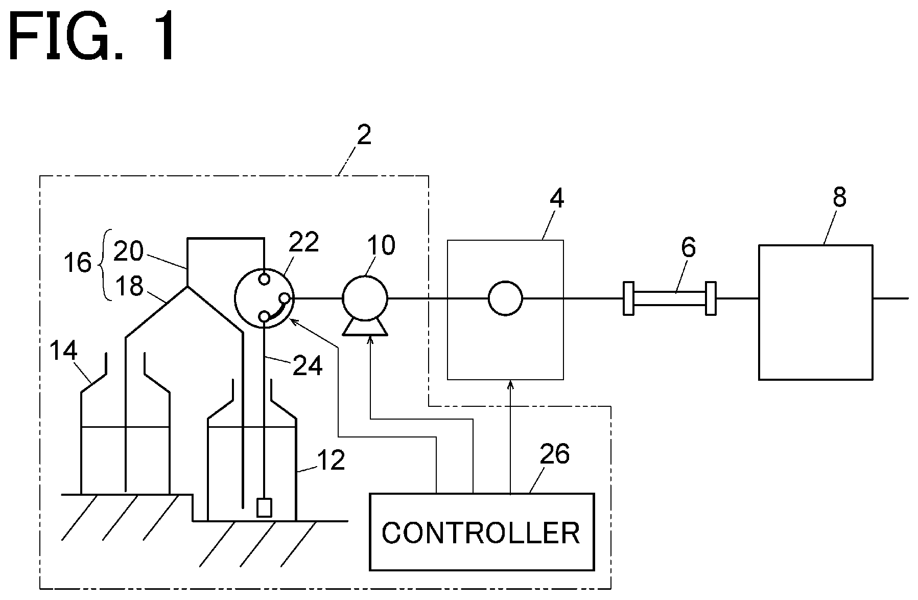Patent US12306144 Figure 1 – Mobile phase delivery system and mobile phase delivery method