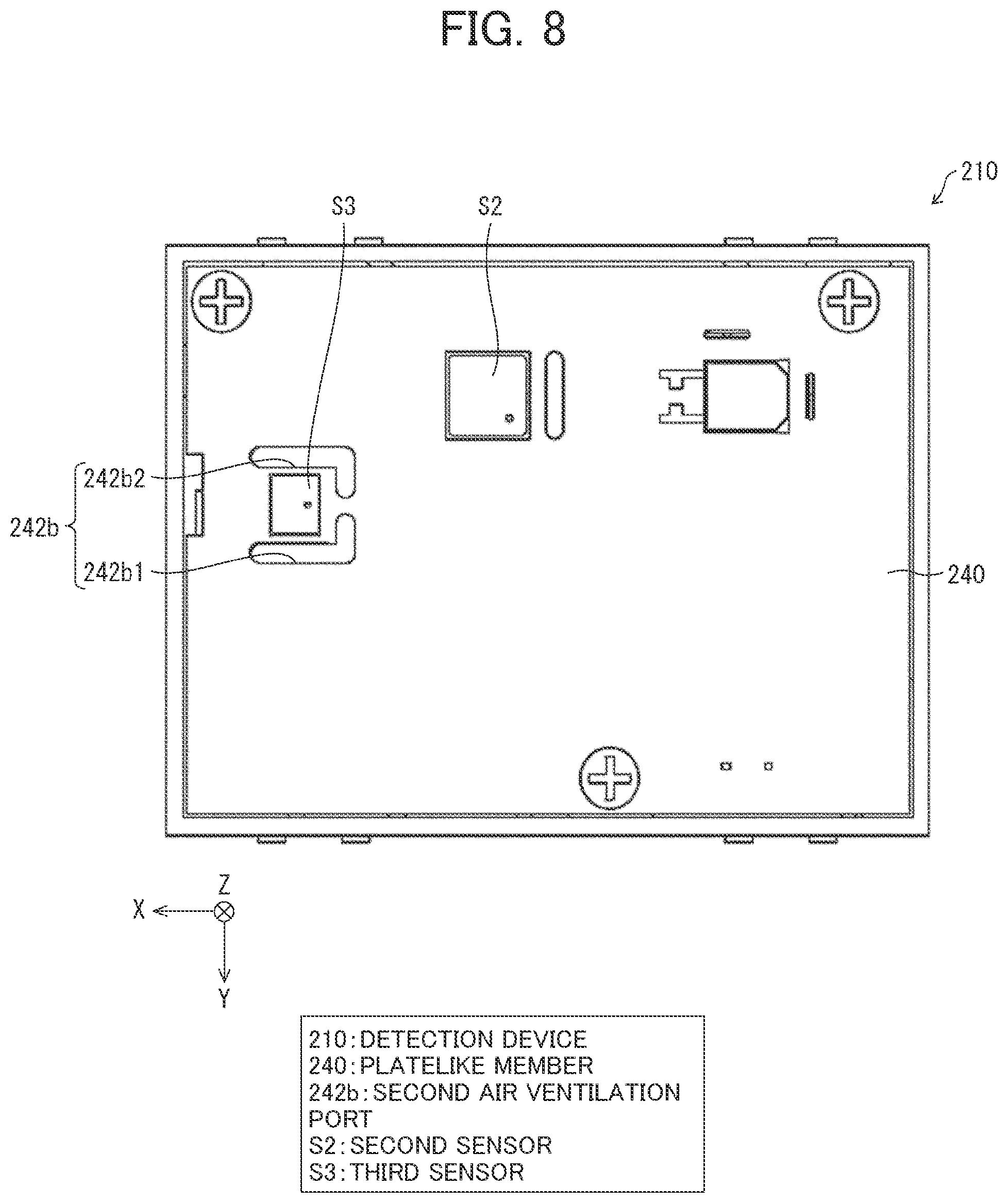 Patent US12306161 Figure 8 – Detection device and electronic apparatus