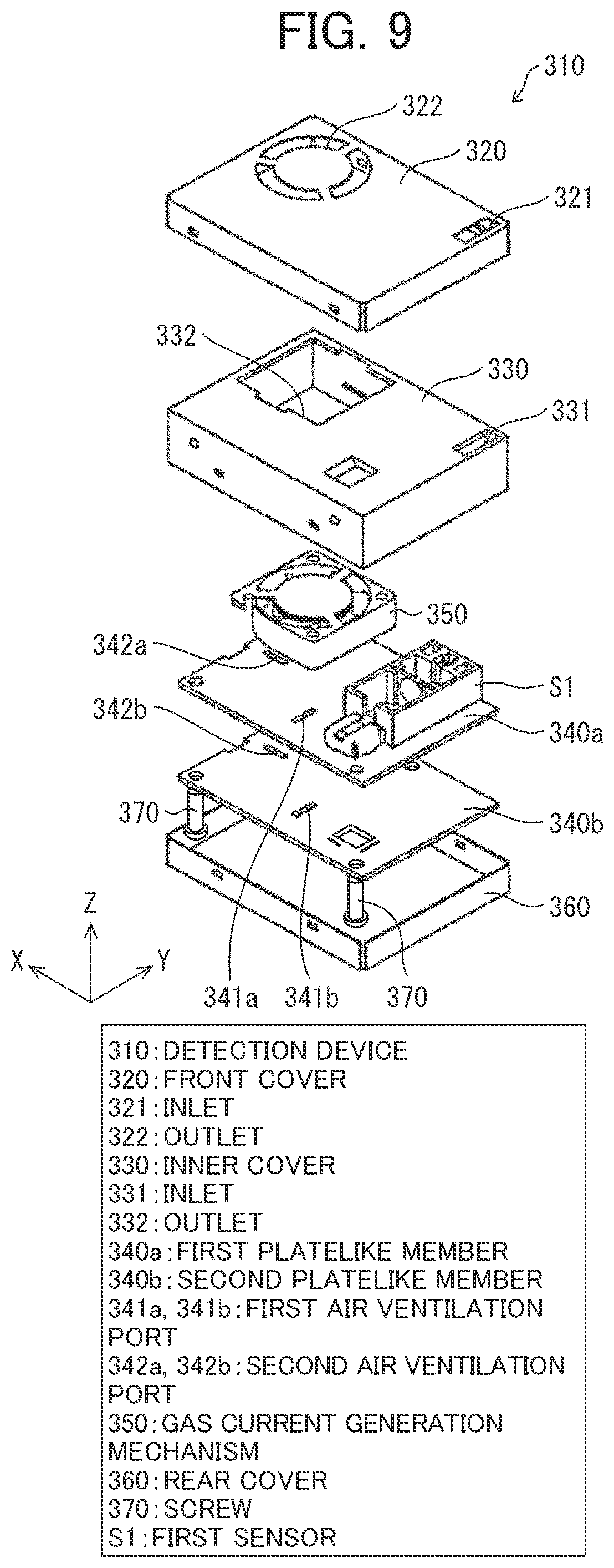 Patent US12306161 Figure 9 – Detection device and electronic apparatus