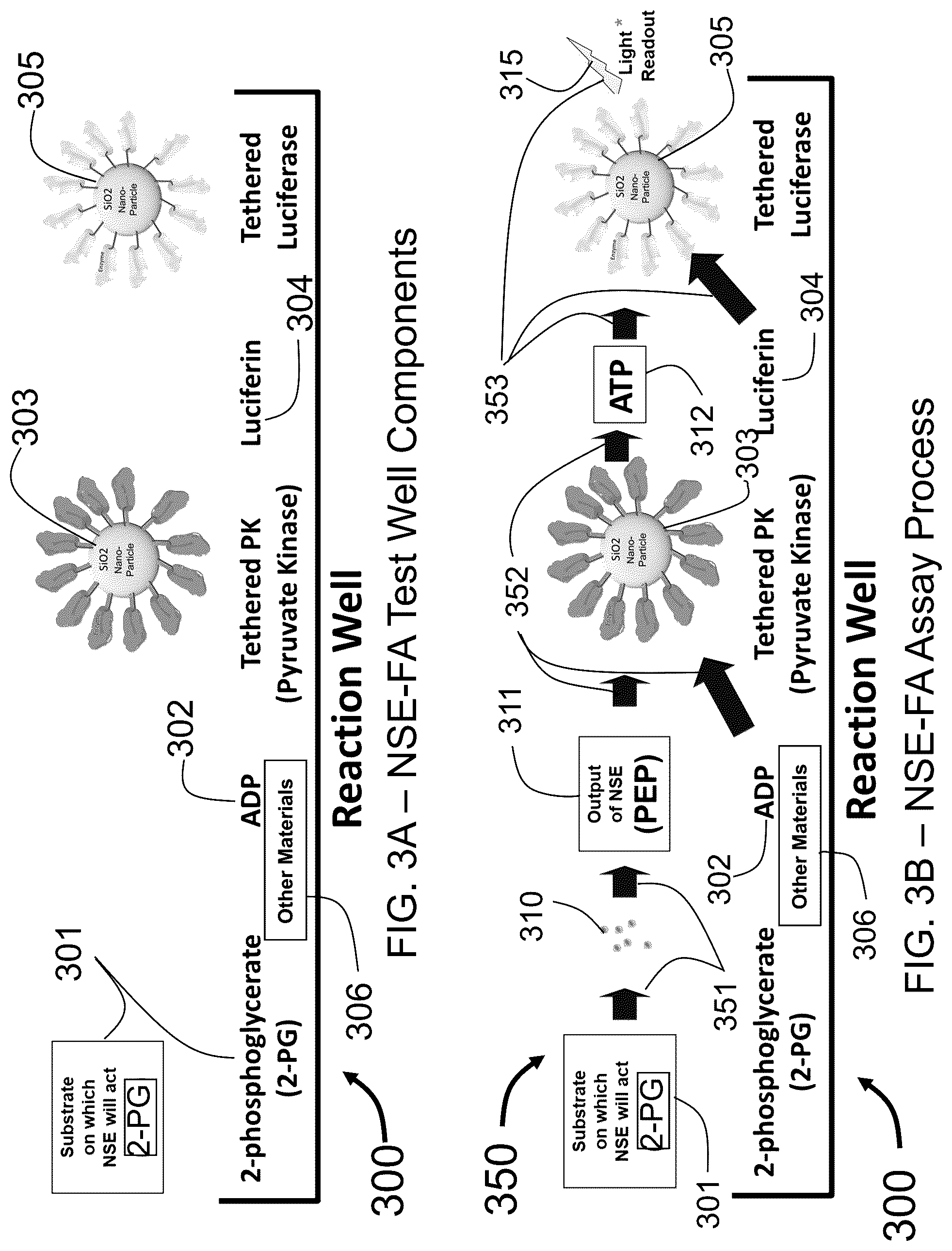 Patent US12306187 Figure 3 – Apparatus and methods using tethered enzymes for the detection of the enzymatic activity of biomarkers