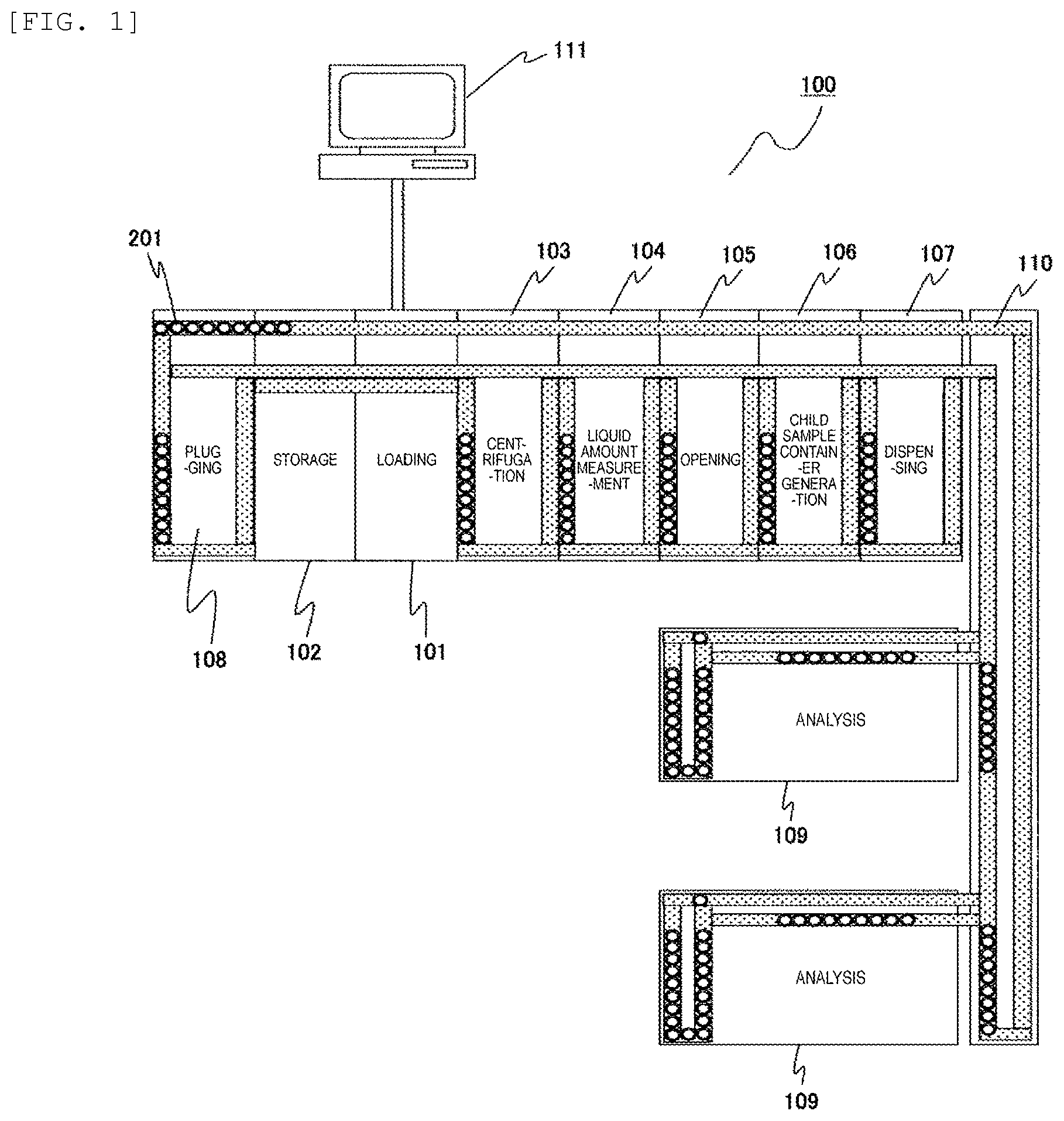 Patent US12306195 Figure 1 – Sample transporting device, system and method