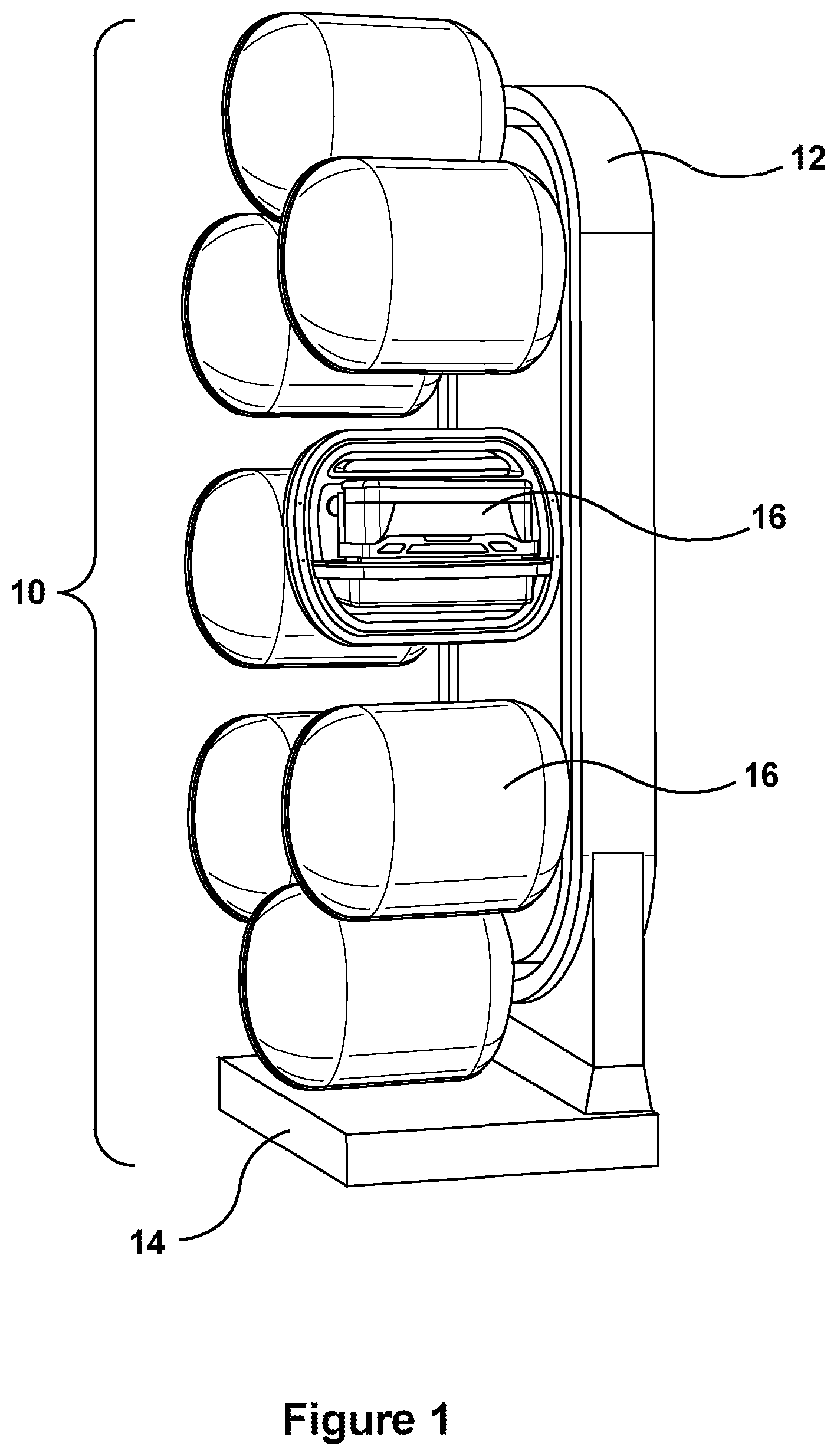 Patent US12306198 Figure 1 – Carousel for modular biologic production units