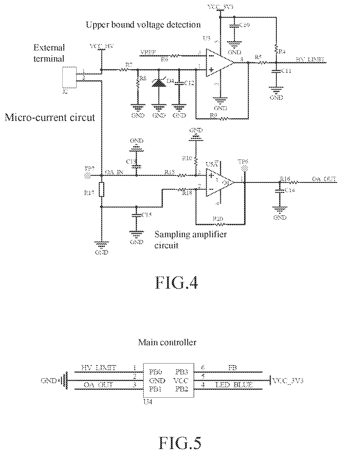 Patent US12306221 Figure 3 – Indicator light circuit configured for micro-current and micro-current shower head