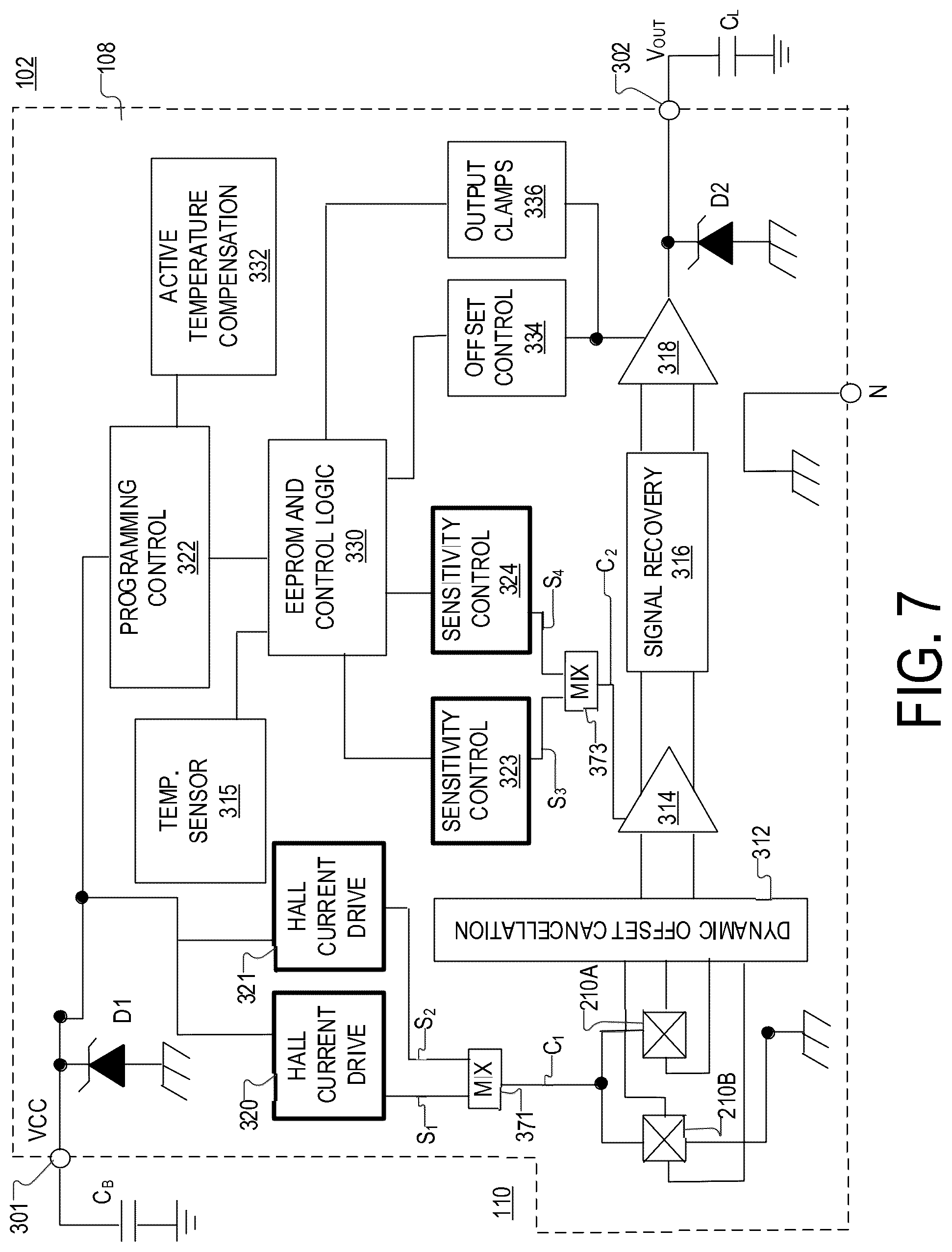 Patent US12306223 Figure 6 – Sensor architecture for correcting thermally-induced linearity error