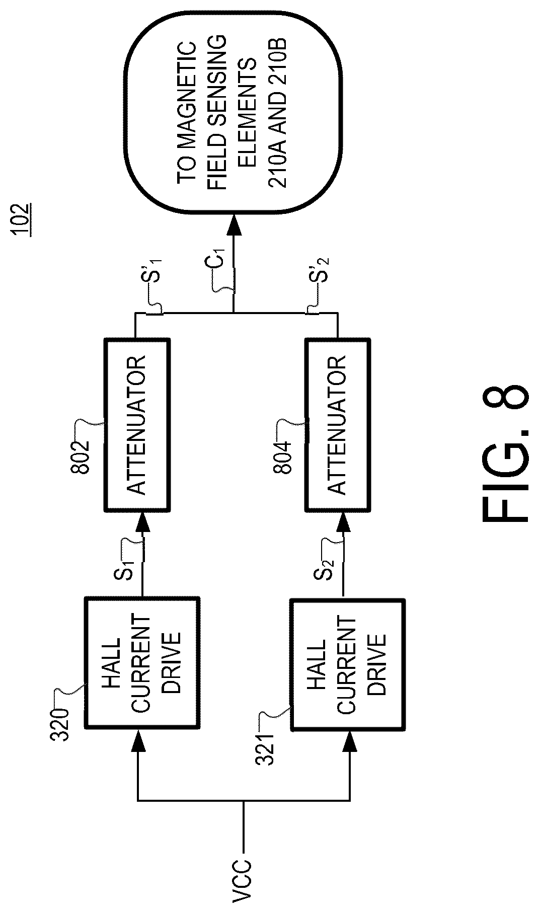 Patent US12306223 Figure 7 – Sensor architecture for correcting thermally-induced linearity error