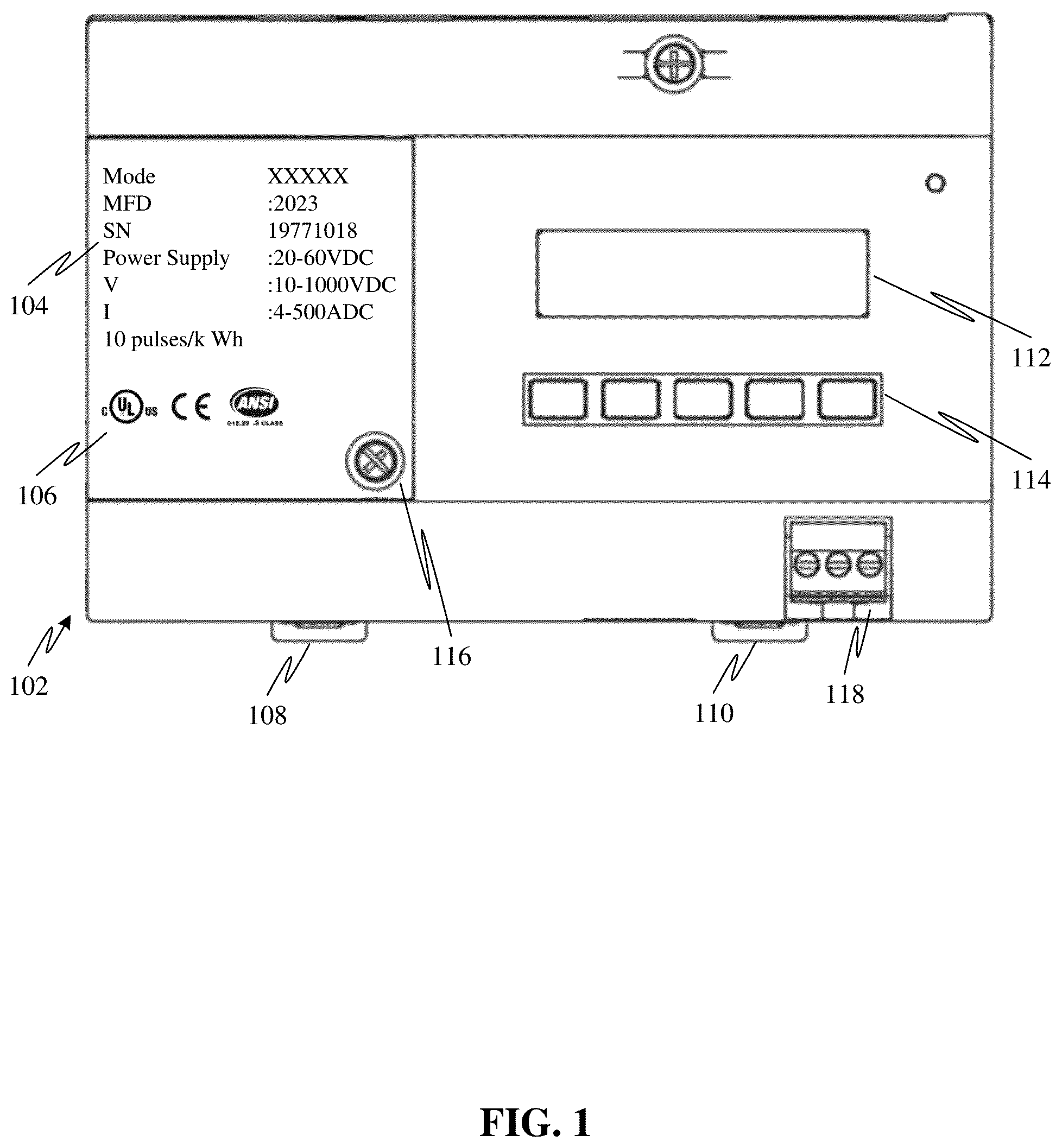 Patent US12306227 Figure 1 – Electricity meter and method for manufacturing an electricity meter