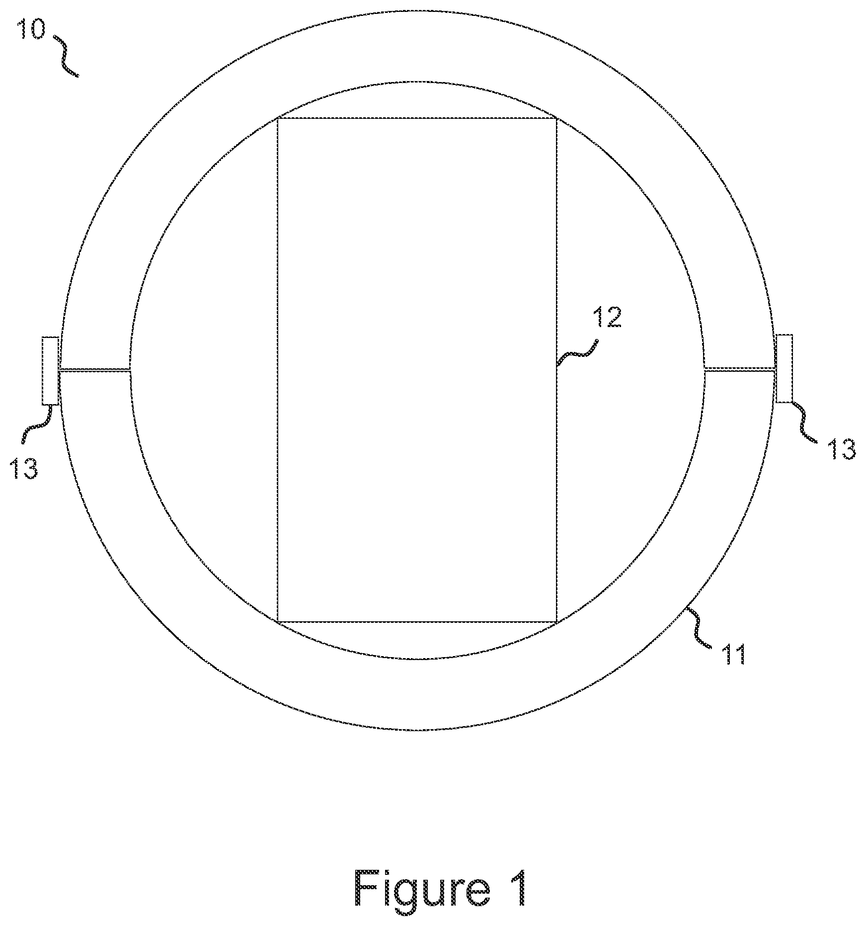 Patent US12306238 Figure 1 – Support structure for a device under test allowing rotation