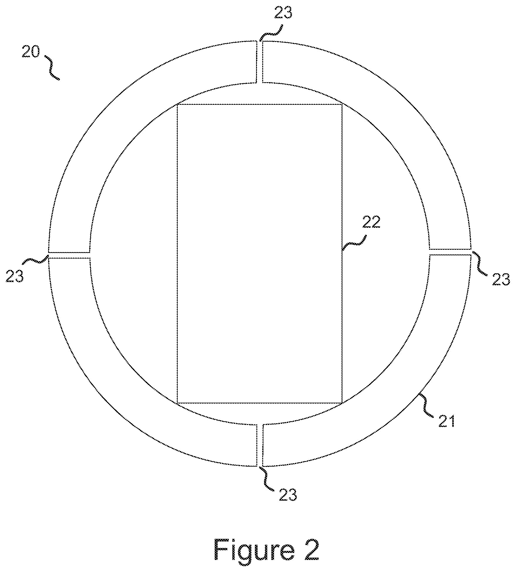 Patent US12306238 Figure 2 – Support structure for a device under test allowing rotation