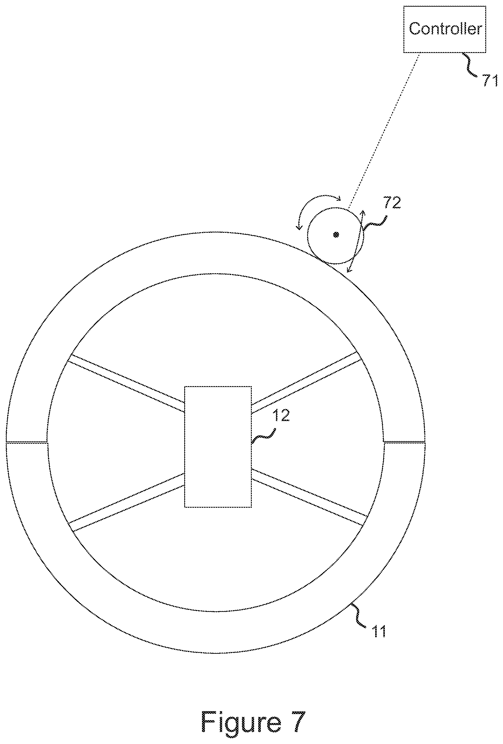 Patent US12306238 Figure 7 – Support structure for a device under test allowing rotation