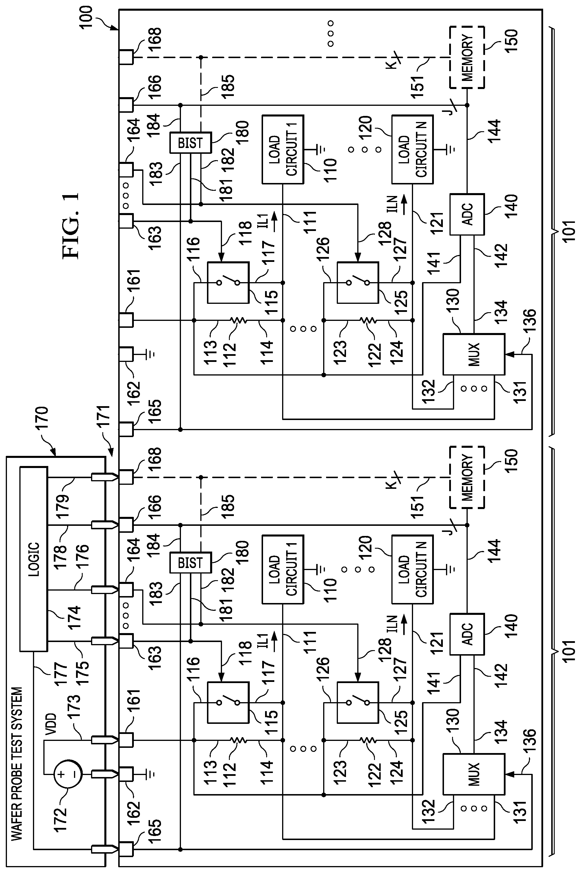 Patent US12306245 Figure 1 – On-chip current sensor