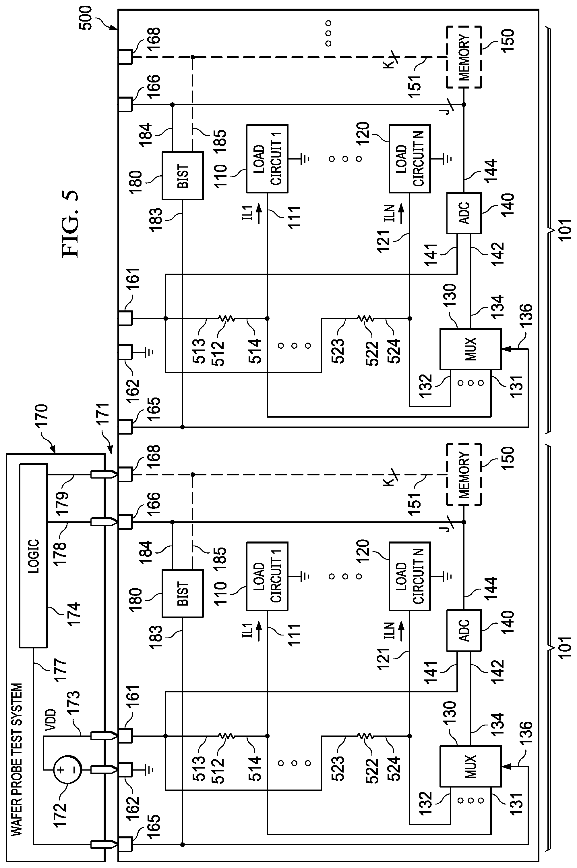 Patent US12306245 Figure 5 – On-chip current sensor