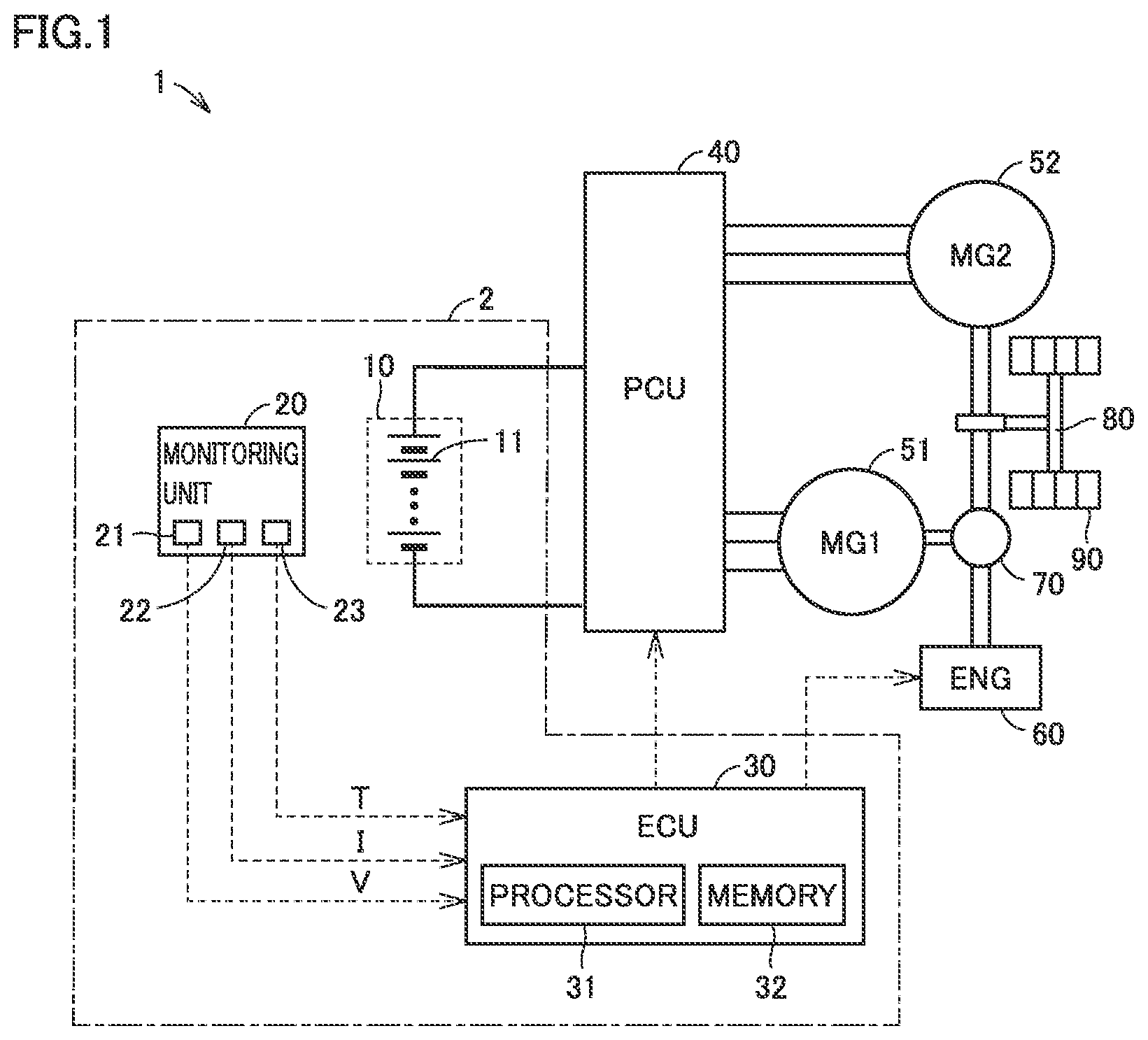 Patent US12306260 Figure 1 – Battery system and method for evaluating lithium-ion battery degradation
