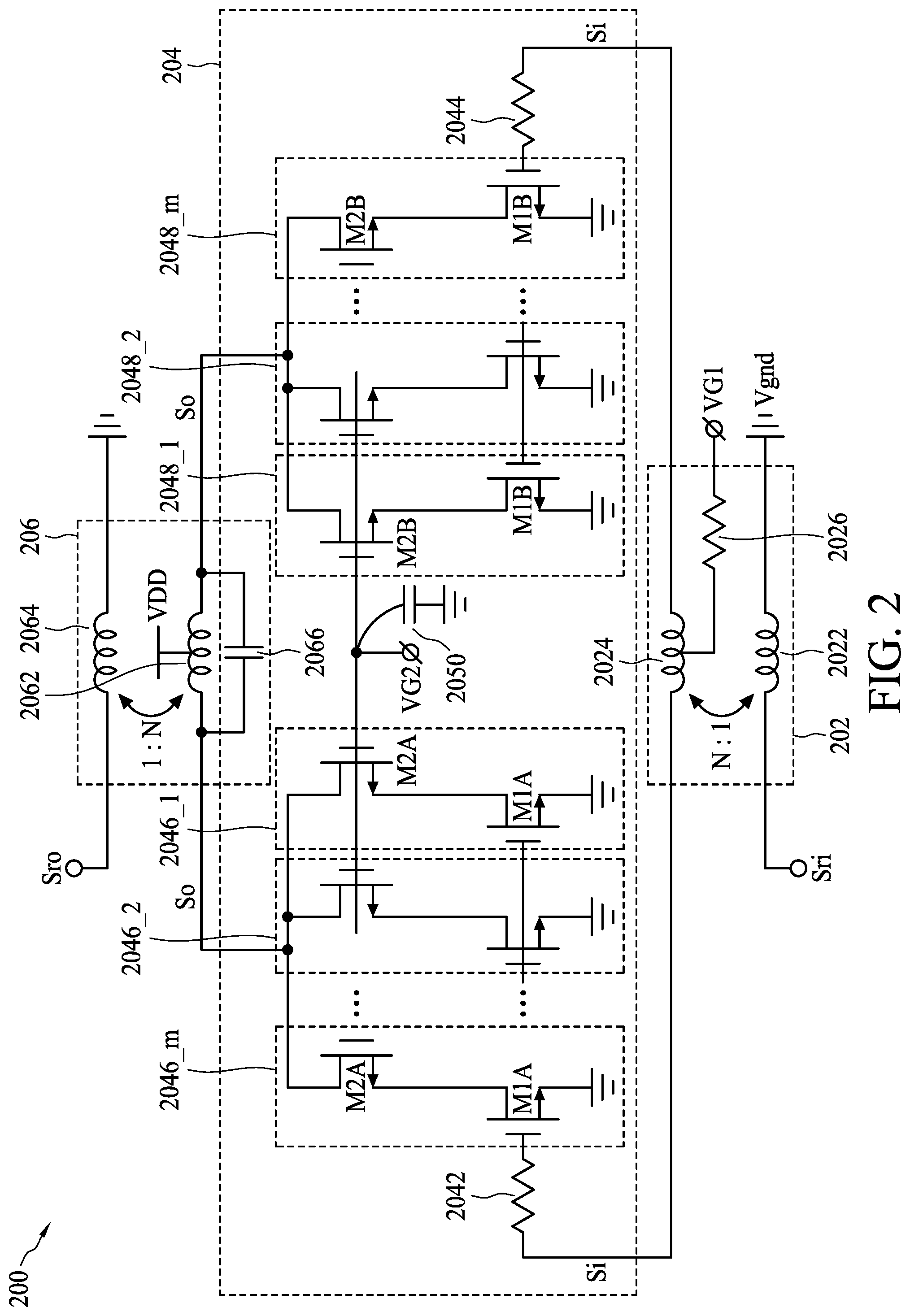 Patent US12306263 Figure 2 – Power amplifiers testing system and related testing method