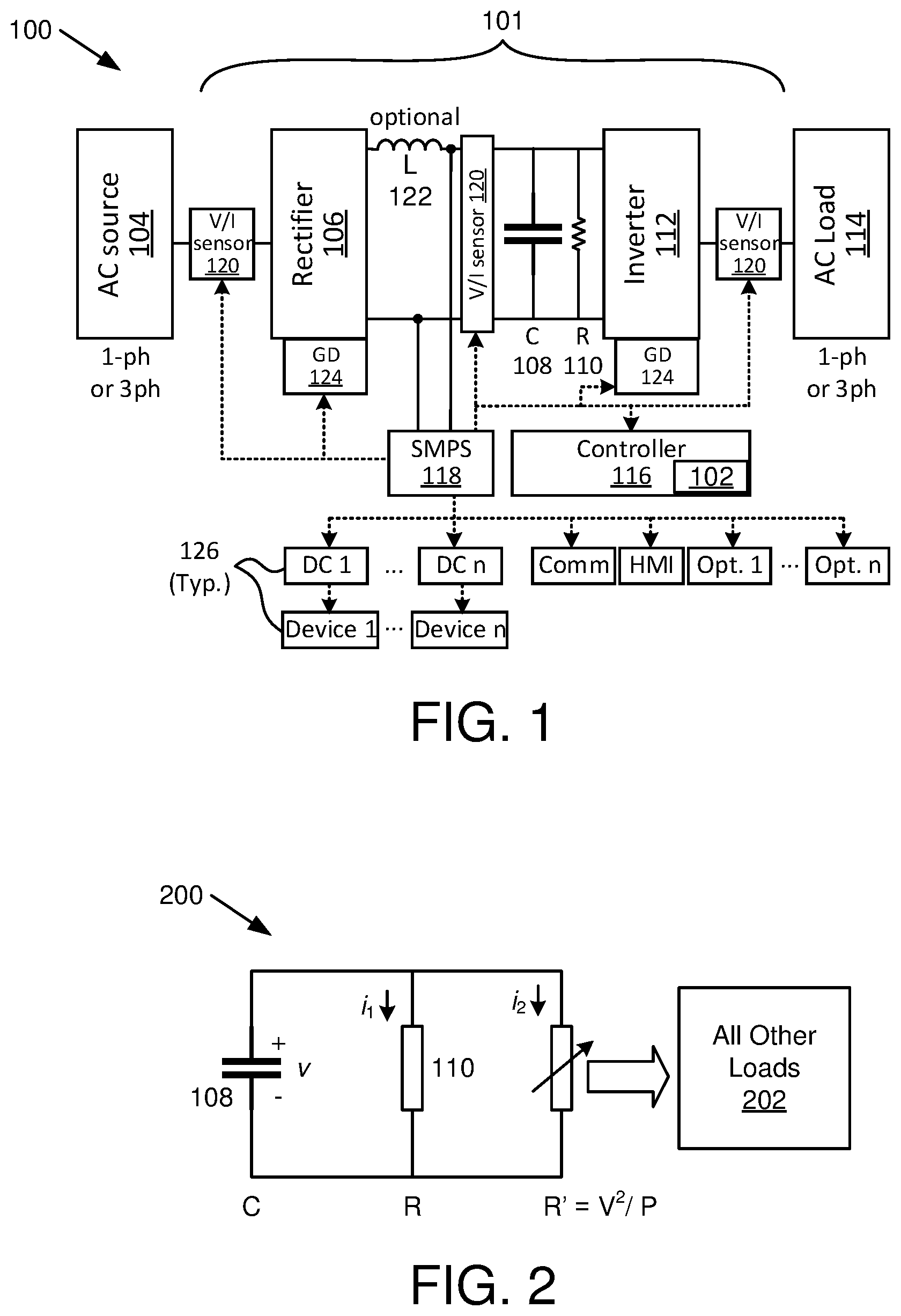Patent US12306266 Figure 1 – Measuring DC link capacitance in power conversion systems