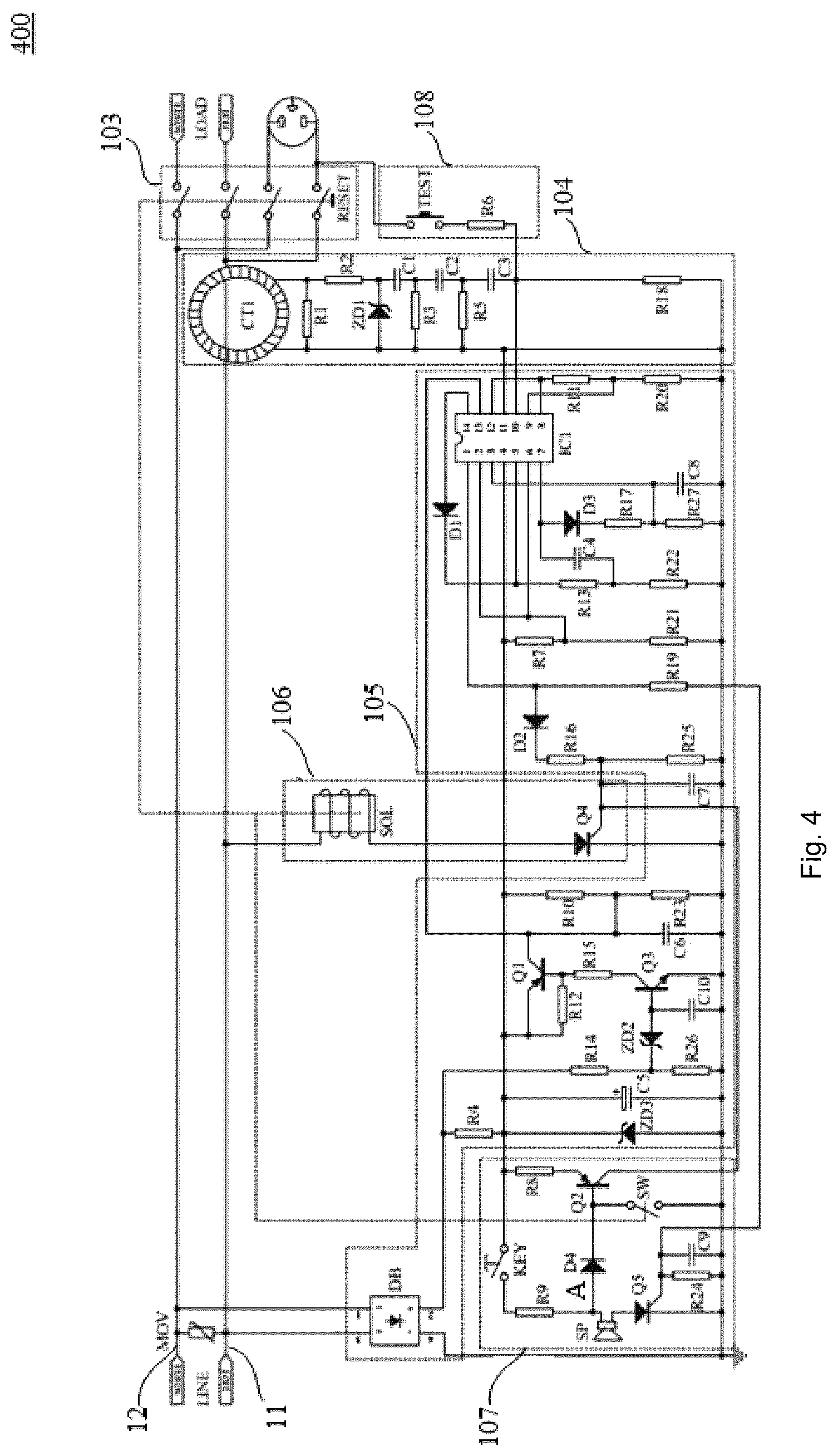 Patent US12306269 Figure 3 – Electrical fault detection and interruption device and related electrical connectors and electrical appliances