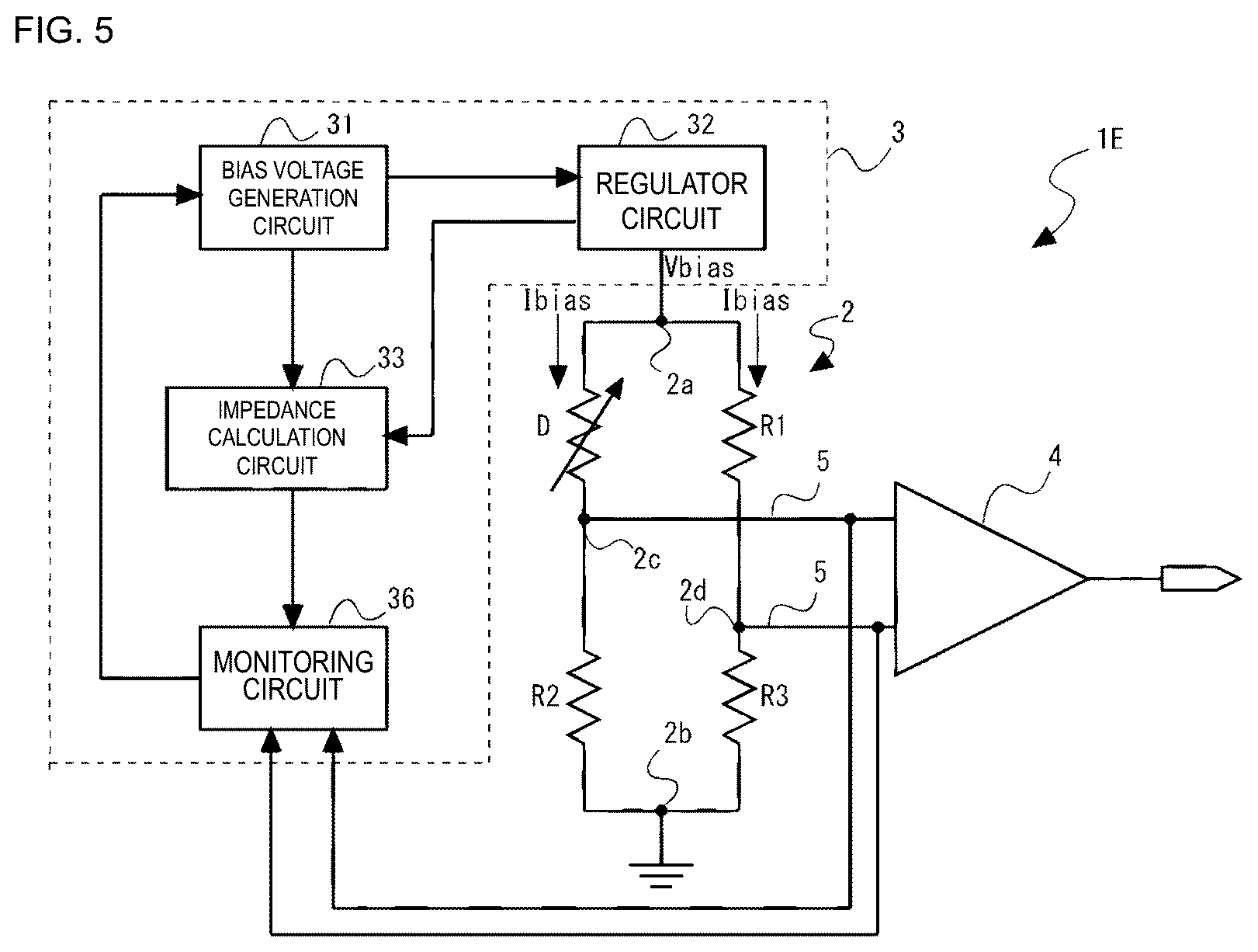 Patent US12306272 Figure 3 – Sensor device with bias voltage correction to compensate for change in characteristics of bridge circuit