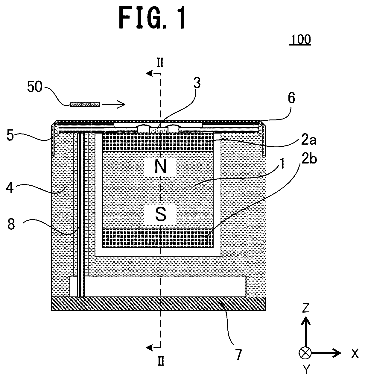 Patent US12306273 Figure 1 – Magnetic sensor device