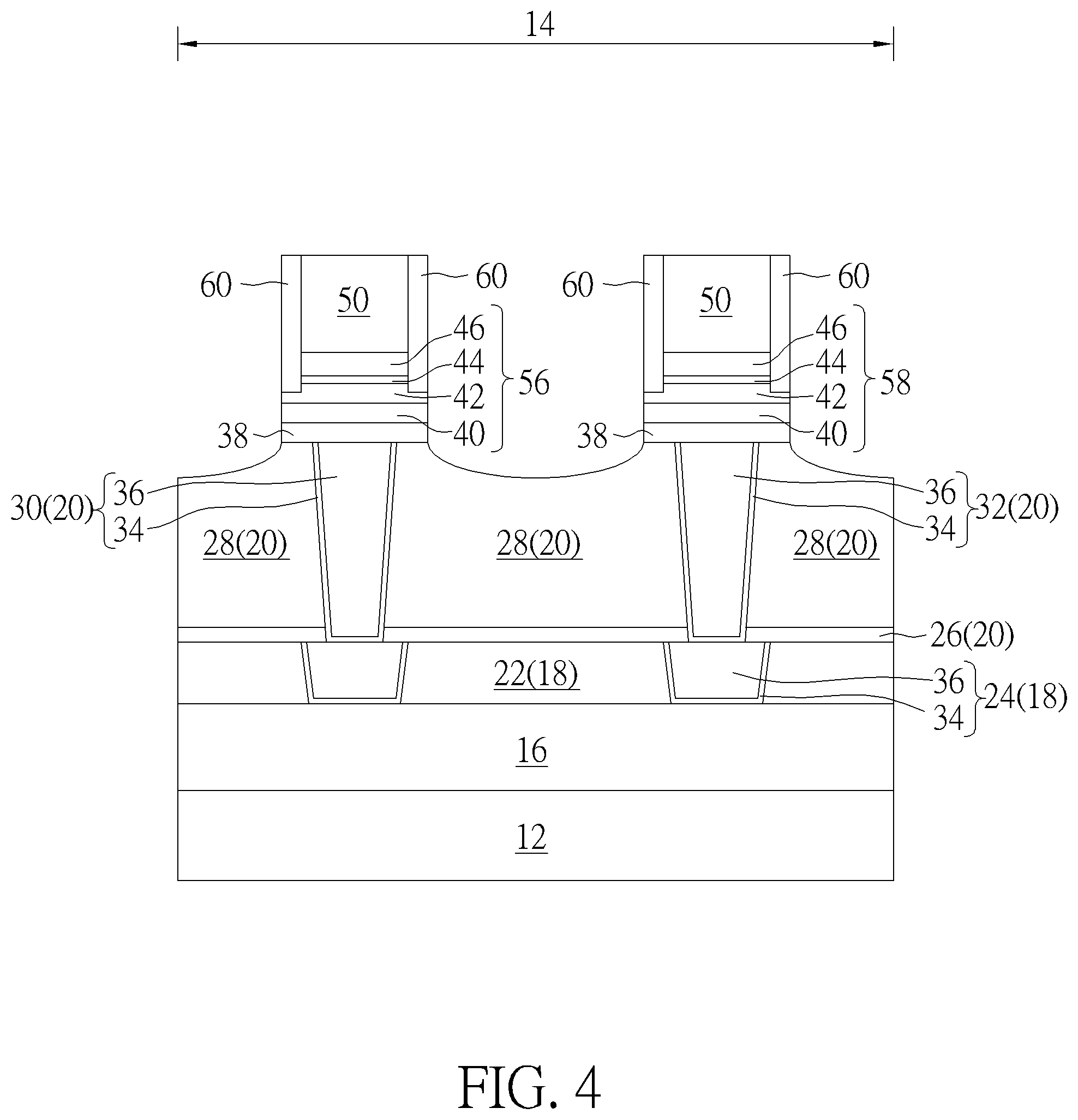 Patent US12306274 Figure 4 – Magnetoresistive random access memory and method for fabricating the same