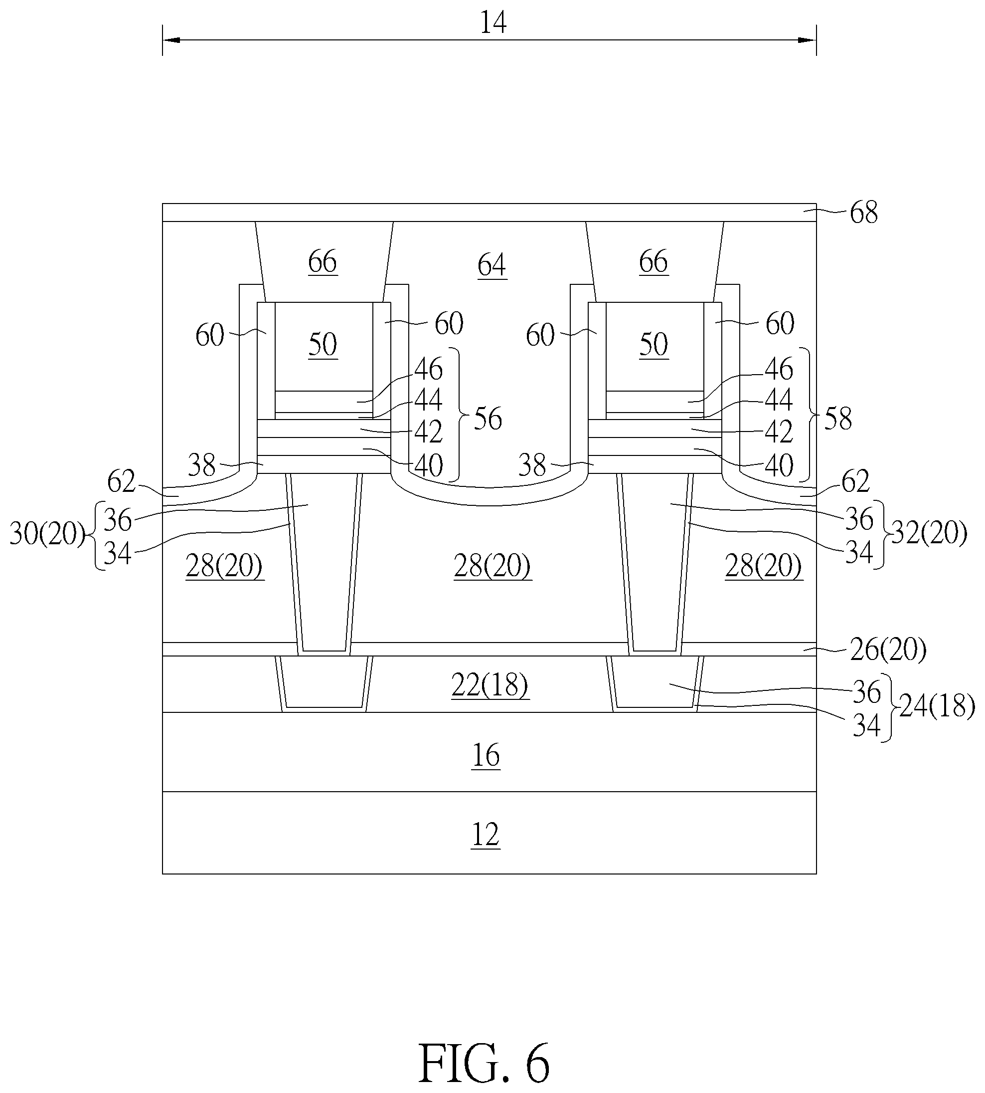 Patent US12306274 Figure 6 – Magnetoresistive random access memory and method for fabricating the same