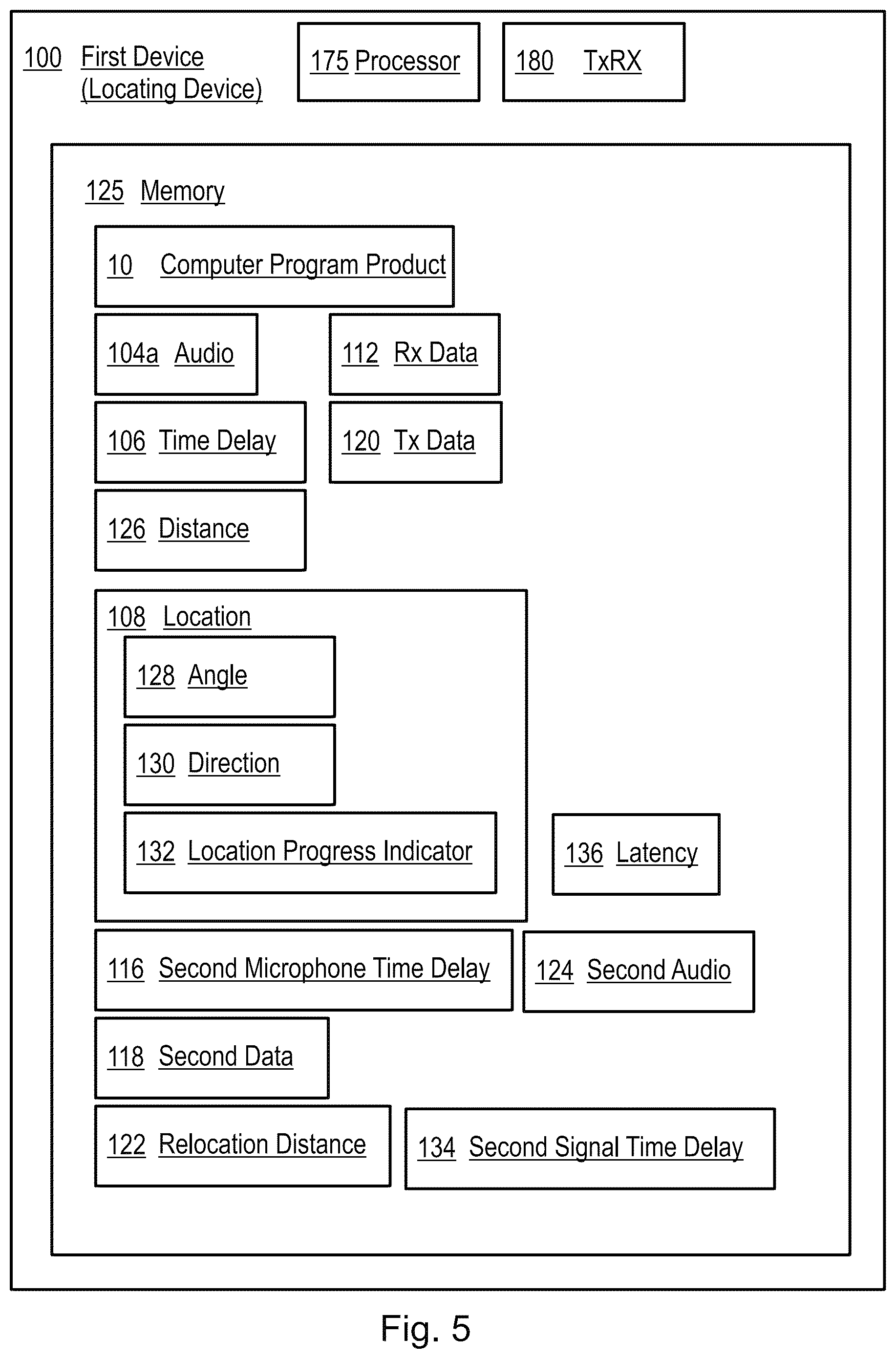 Patent US12306283 Figure 5 – Audio-based method for determining device distance
