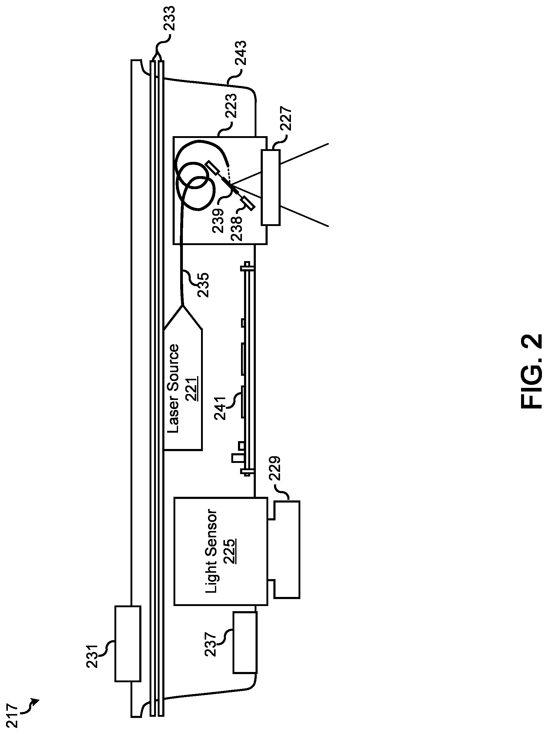 Patent US12306308 Figure 2 – Structured light navigation aid
