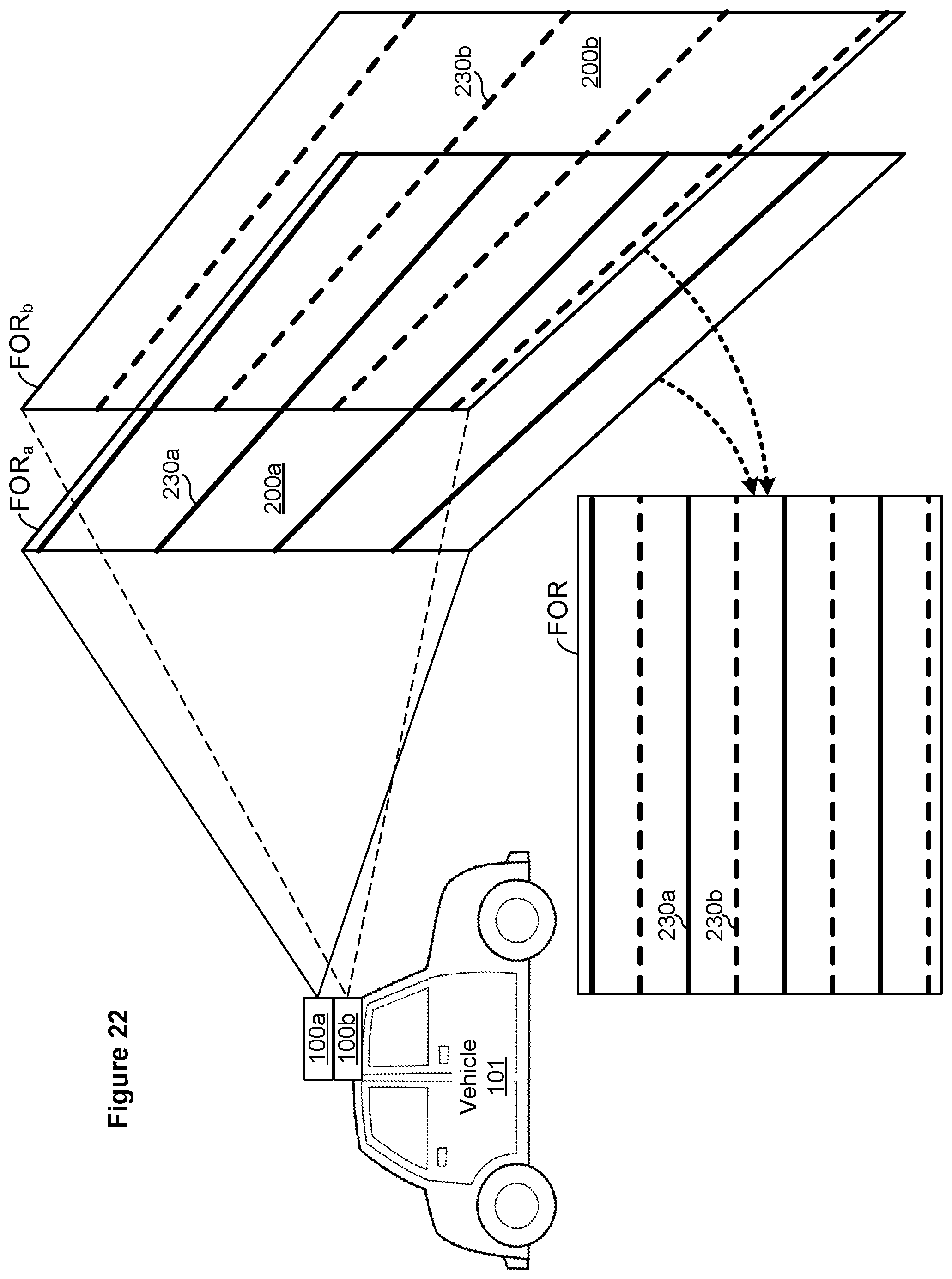 Patent US12306309 Figure 15 – Lidar system with locally retraced scan lines