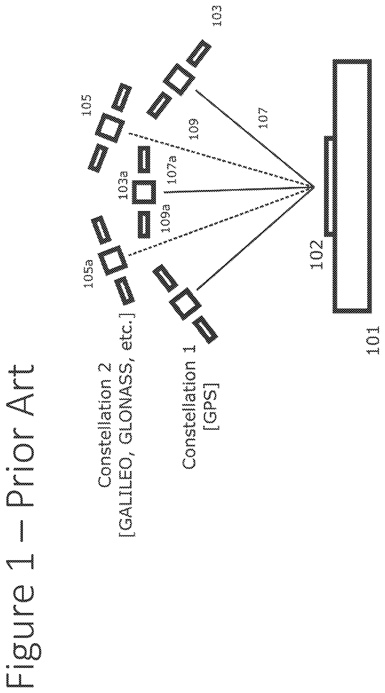Patent US12306314 Figure 1 – Non-cooperative position, navigation, and timing extraction from VSAT communications signals using multi-beam phased array antenna