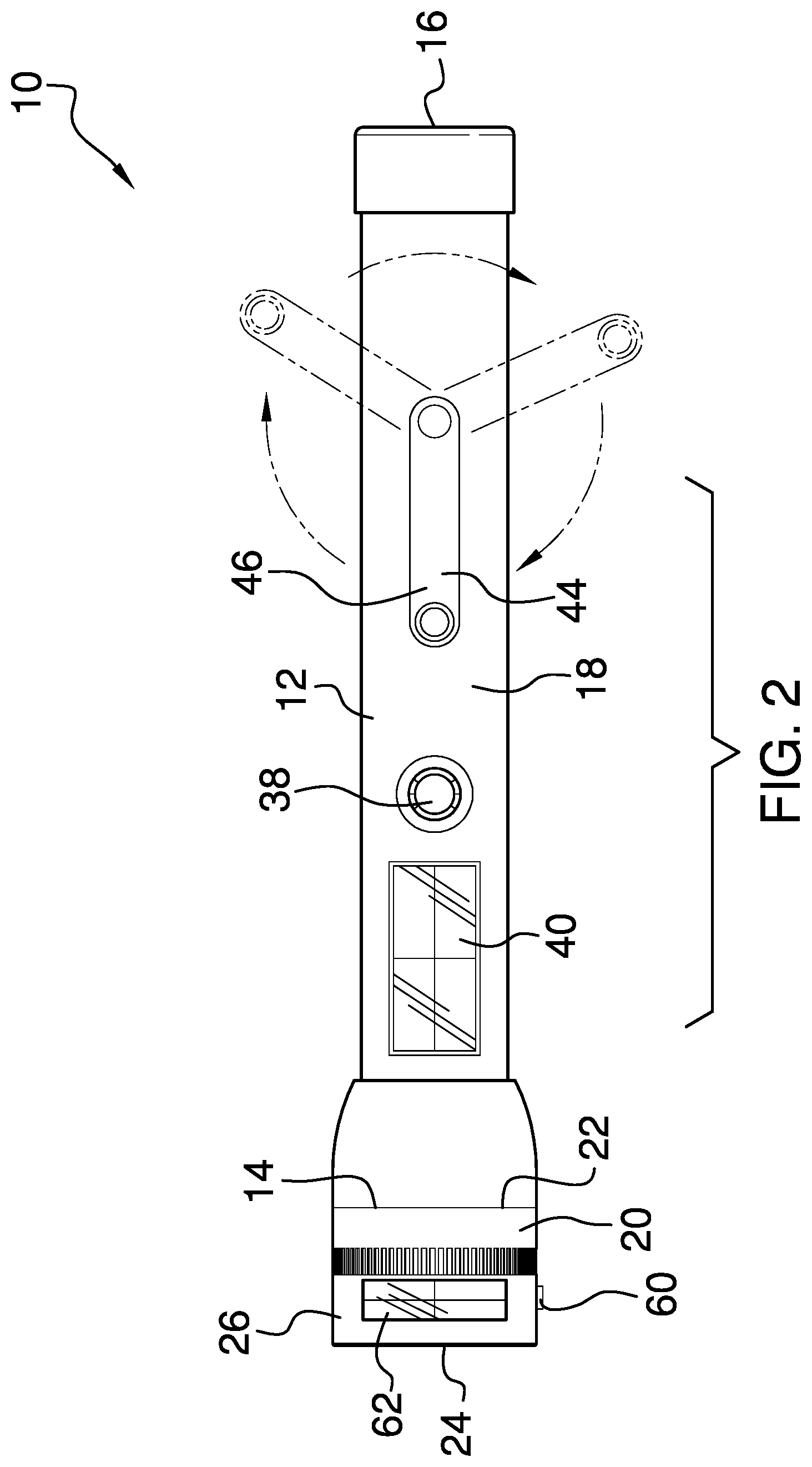 Patent US12306320 Figure 2 – Emergency beacon and light combination assembly