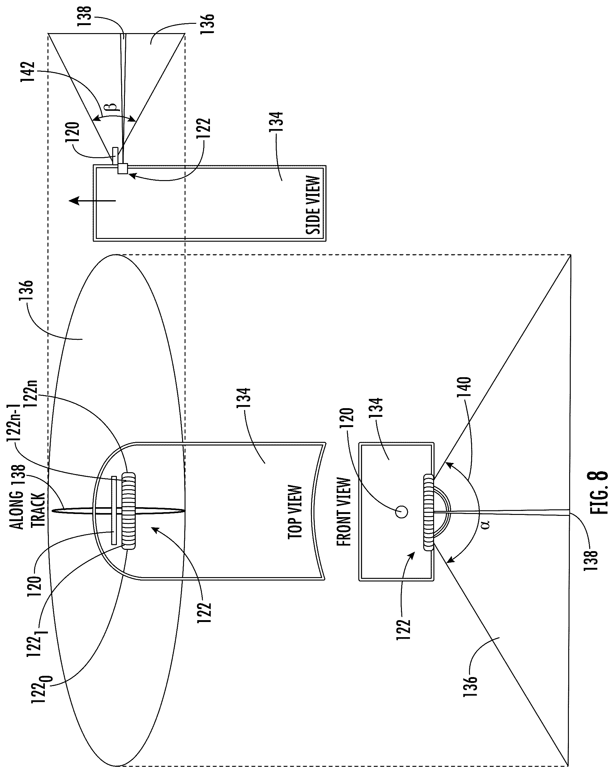 Patent US12306327 Figure 3 – Multiplexed phased array multibeam sonar