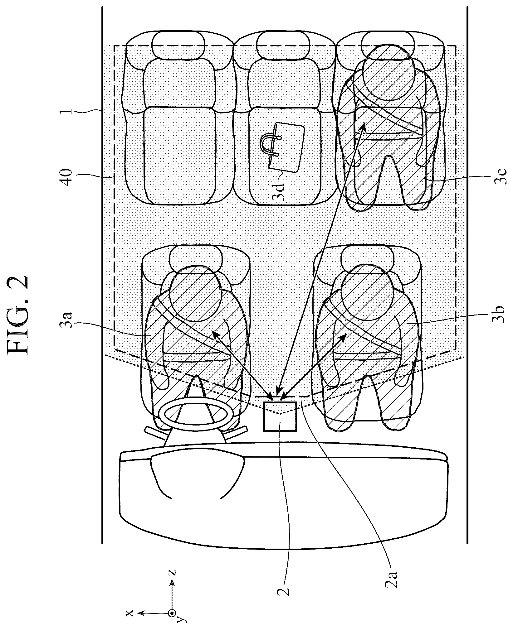 Patent US12306329 Figure 2 – Radio wave sensor and occupant detection device