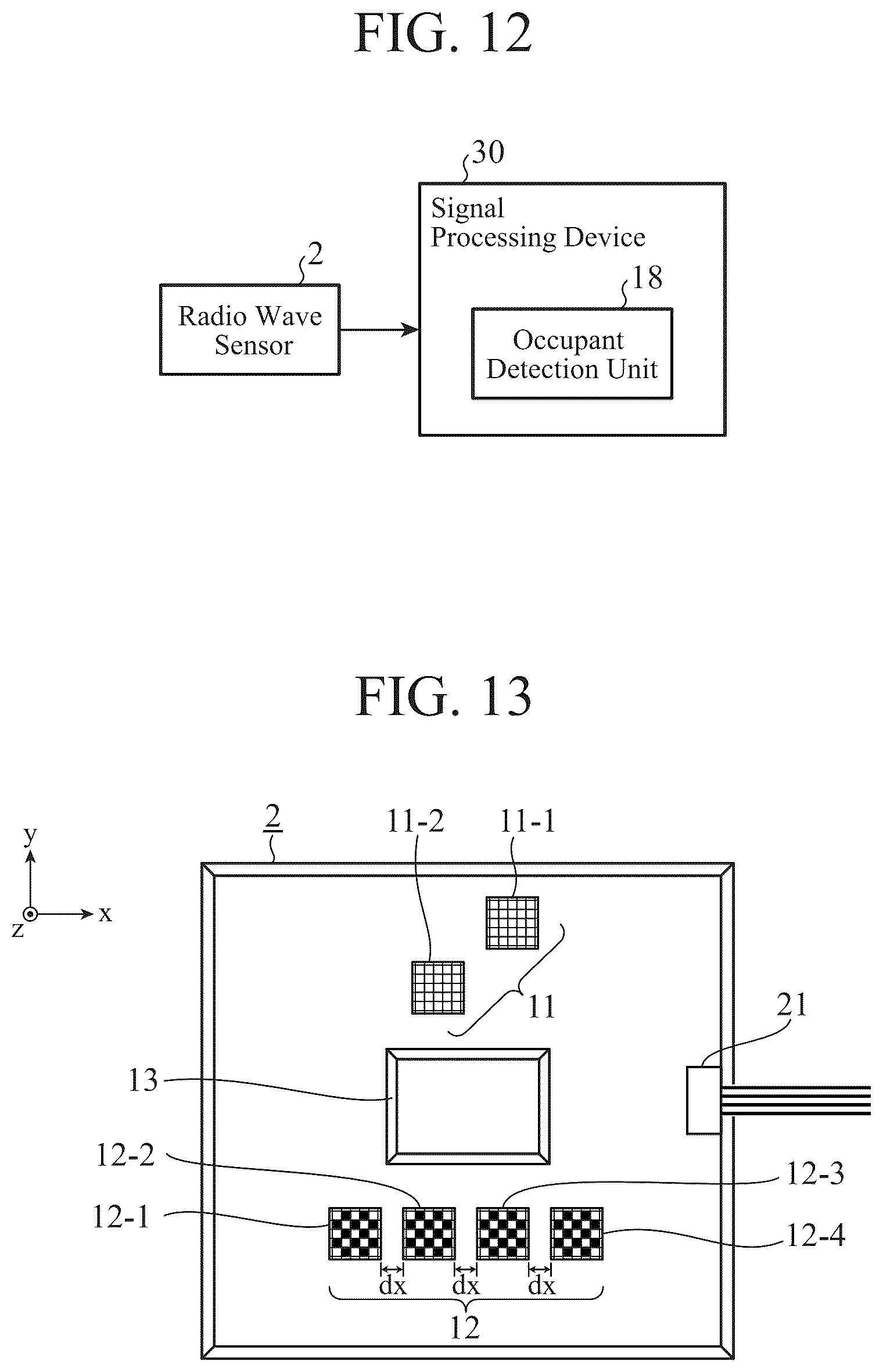 Patent US12306329 Figure 10 – Radio wave sensor and occupant detection device