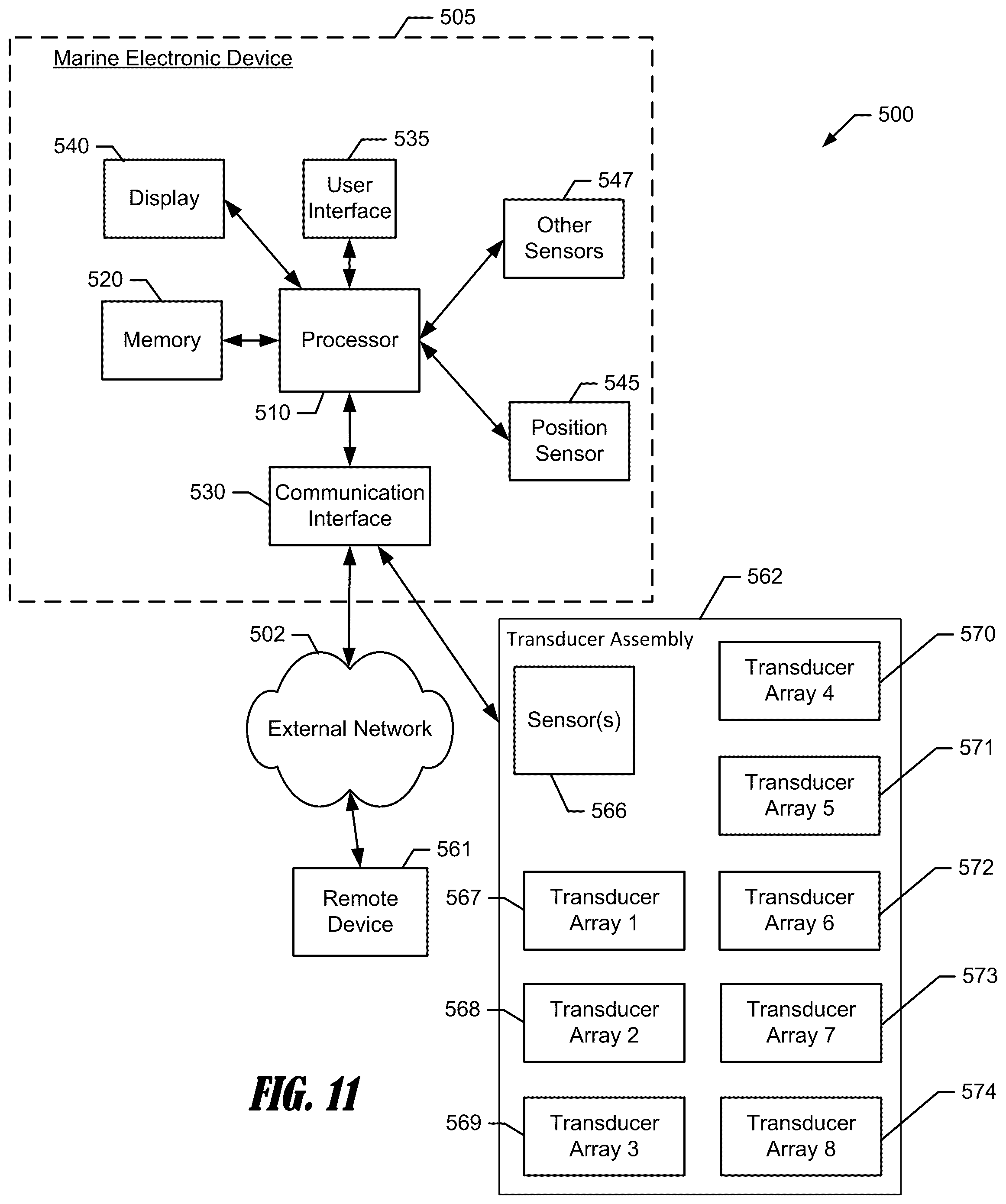 Patent US12306353 Figure 18 – Beamforming sonar systems for 360-degree live sonar, and associated methods