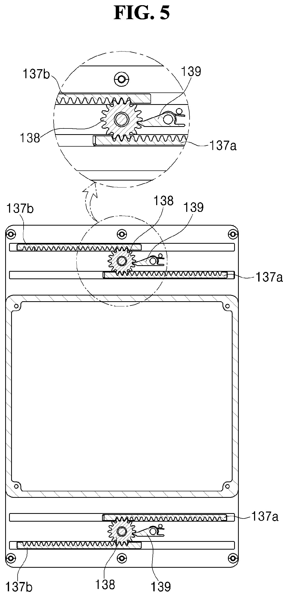 Patent US12306358 Figure 5 – Radiation inspection apparatus including a radiation detector comprising a radiation detecting panel, a bendtng support unit, and a bending adjustment unit