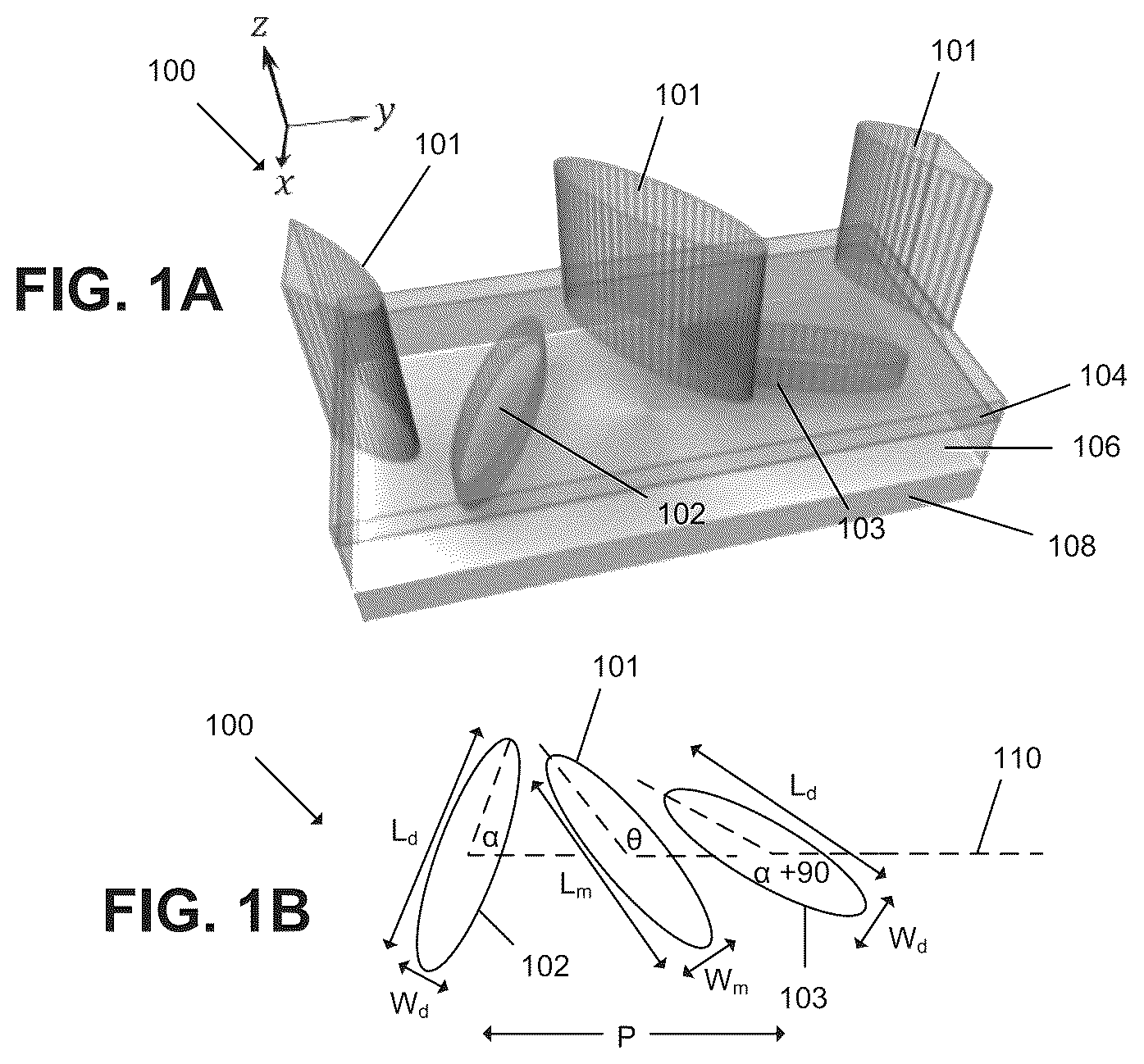 Patent US12306370 — Thermal metasurface combining local and non- local light-matter interactions — Figure 1