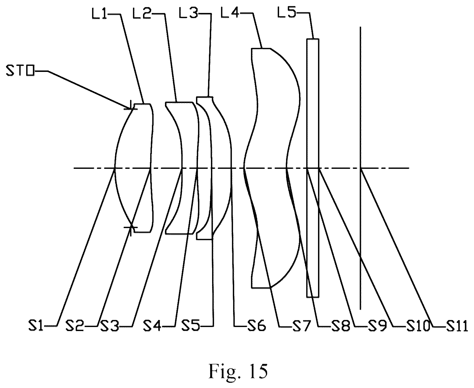 Patent US12306381 Figure 15 – Camera lens assembly comprising four lenses of +−++, ++−+ or +−−+ regractive powers