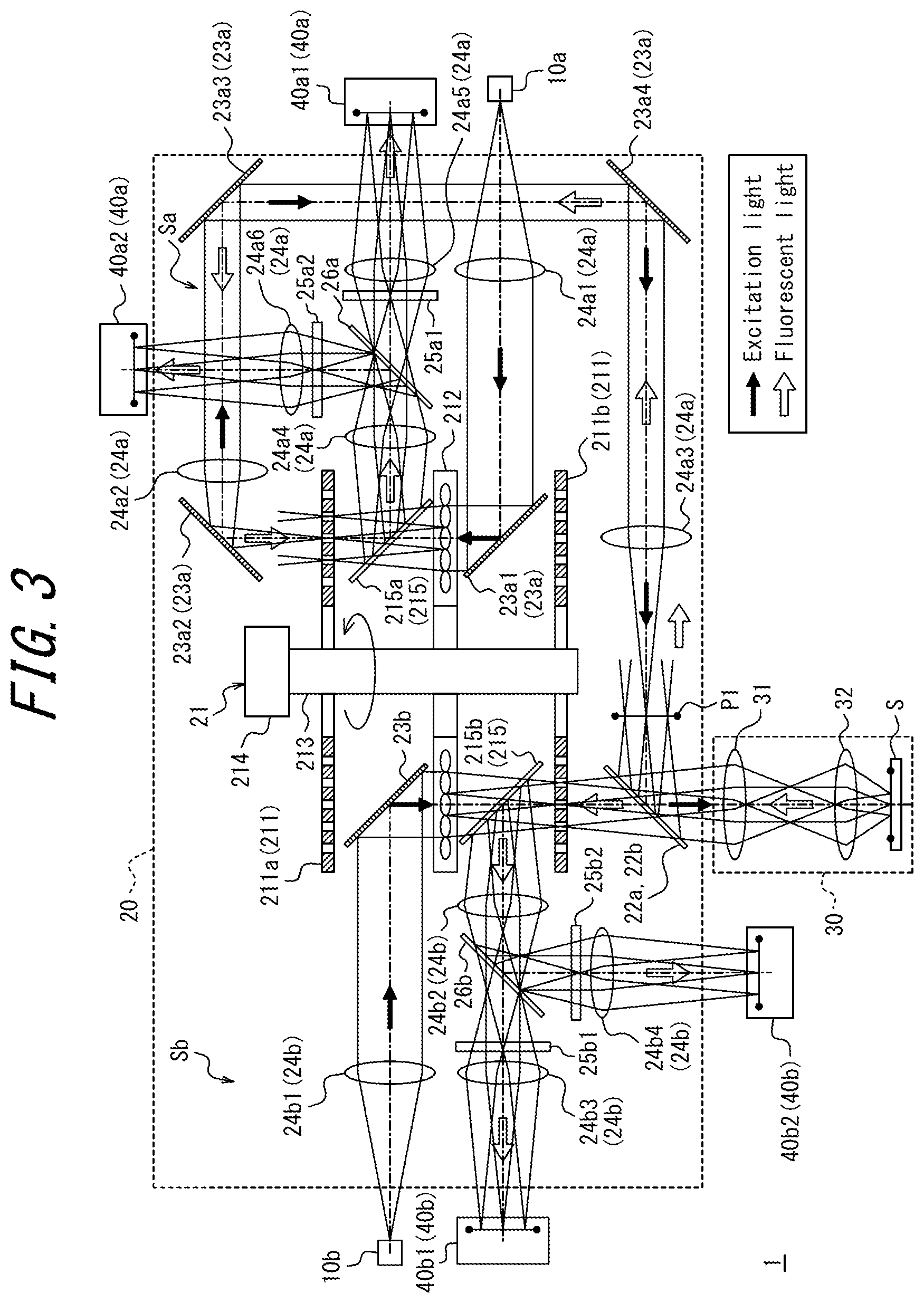Patent US12306389 Figure 3 – Confocal scanner, confocal scanner system, and confocal microscope system