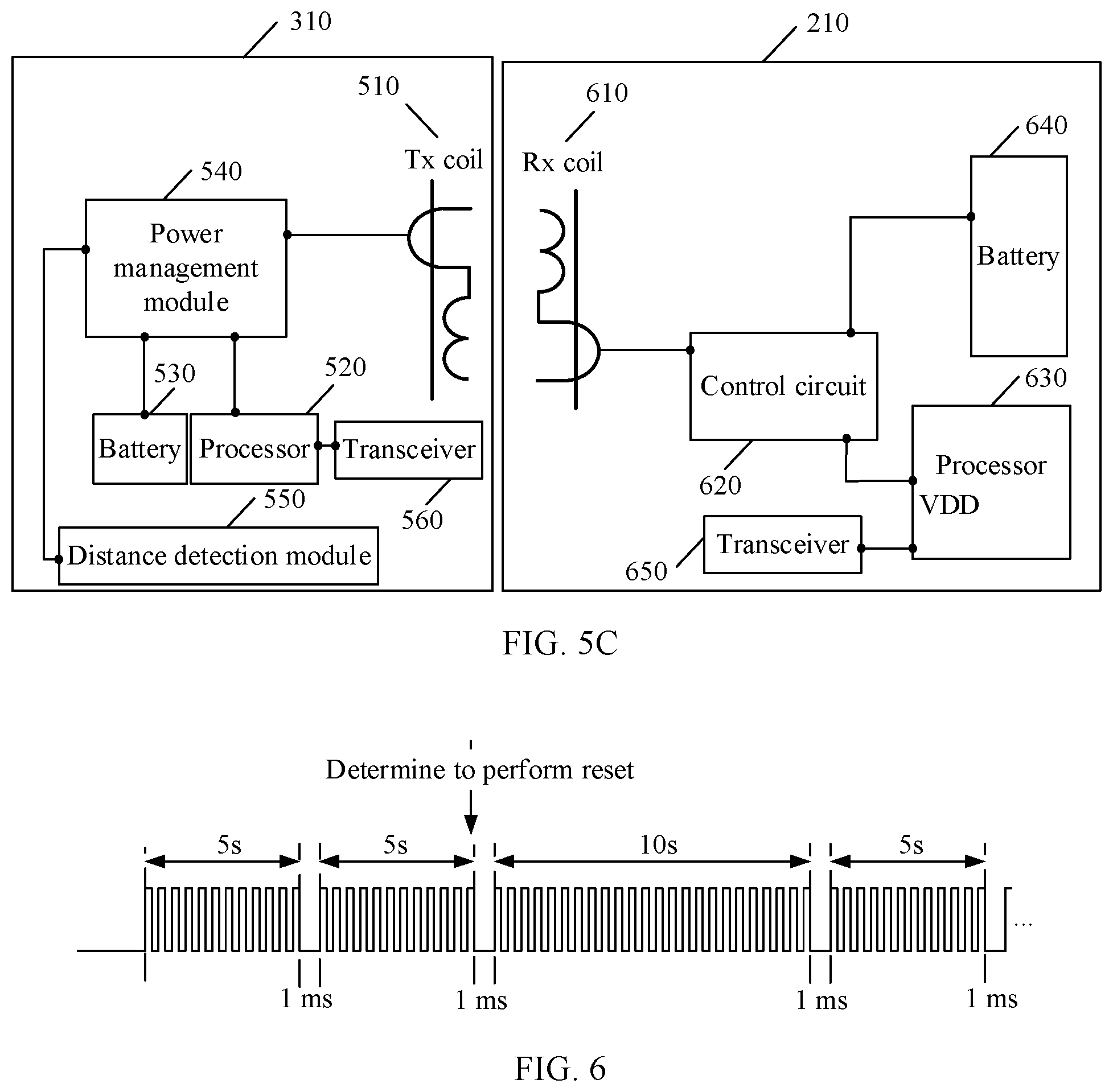 Patent US12306400 Figure 5 – Glasses having wireless charging receiver circuit, glasses case for glasses, and system