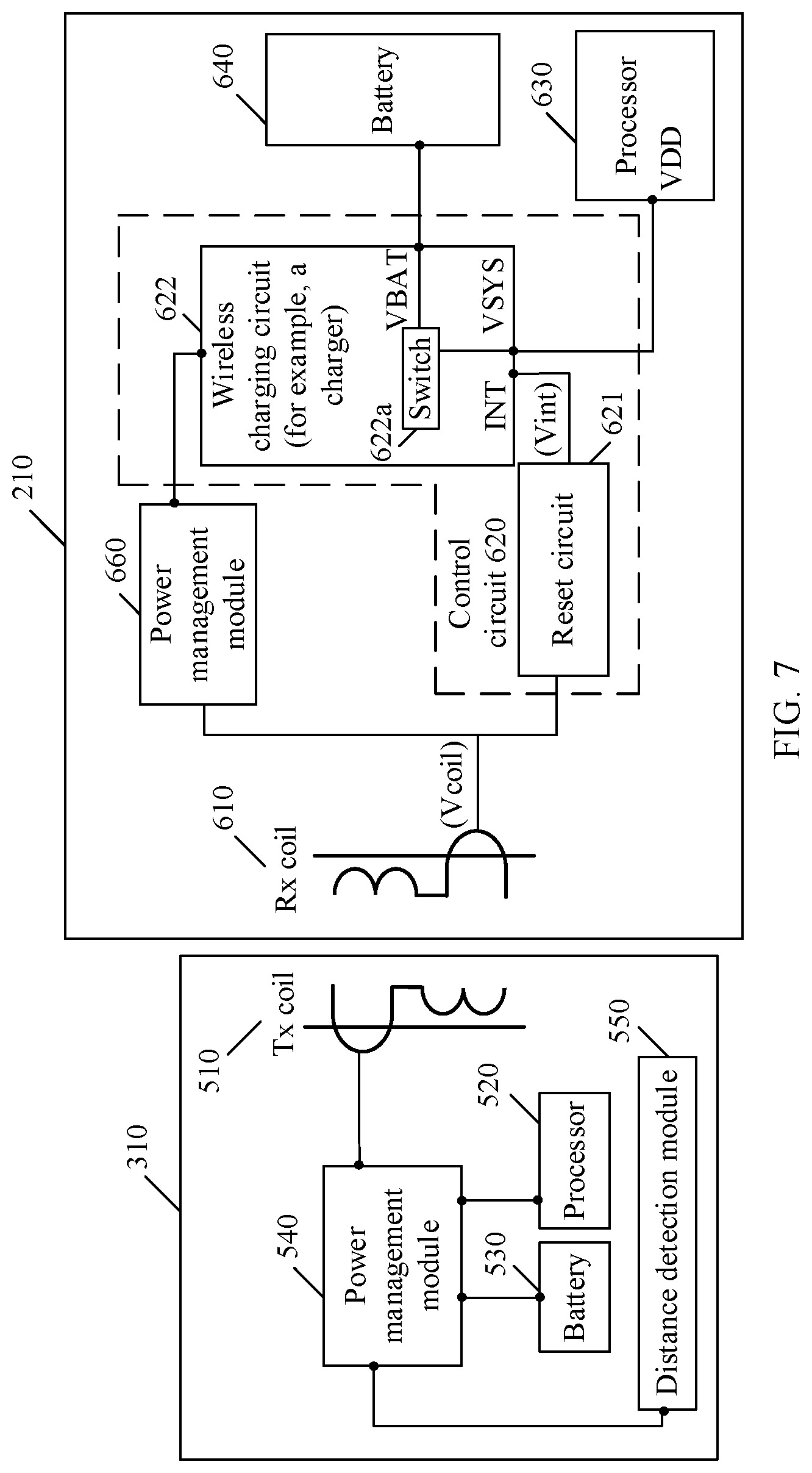 Patent US12306400 Figure 6 – Glasses having wireless charging receiver circuit, glasses case for glasses, and system