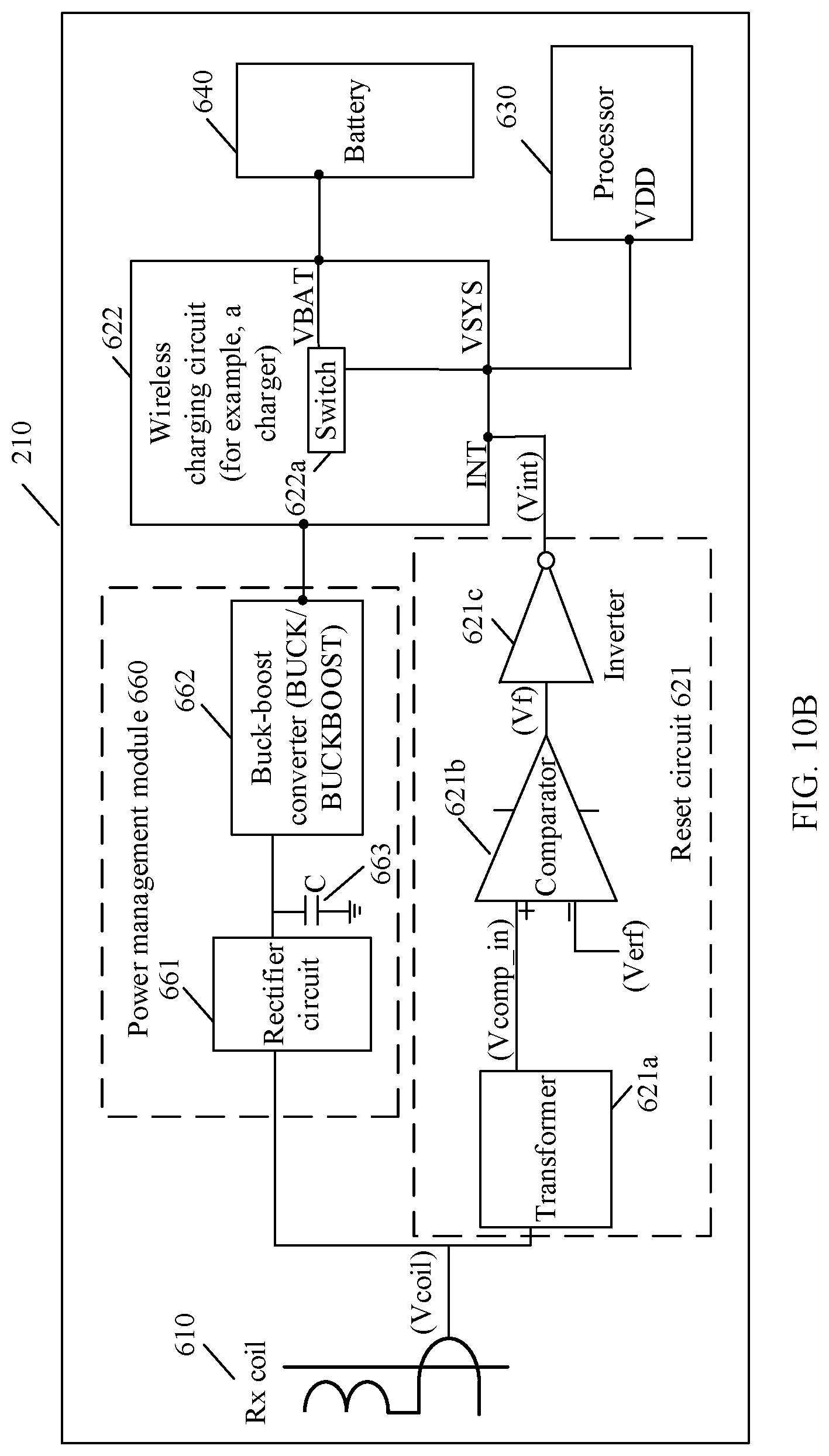 Patent US12306400 Figure 10 – Glasses having wireless charging receiver circuit, glasses case for glasses, and system