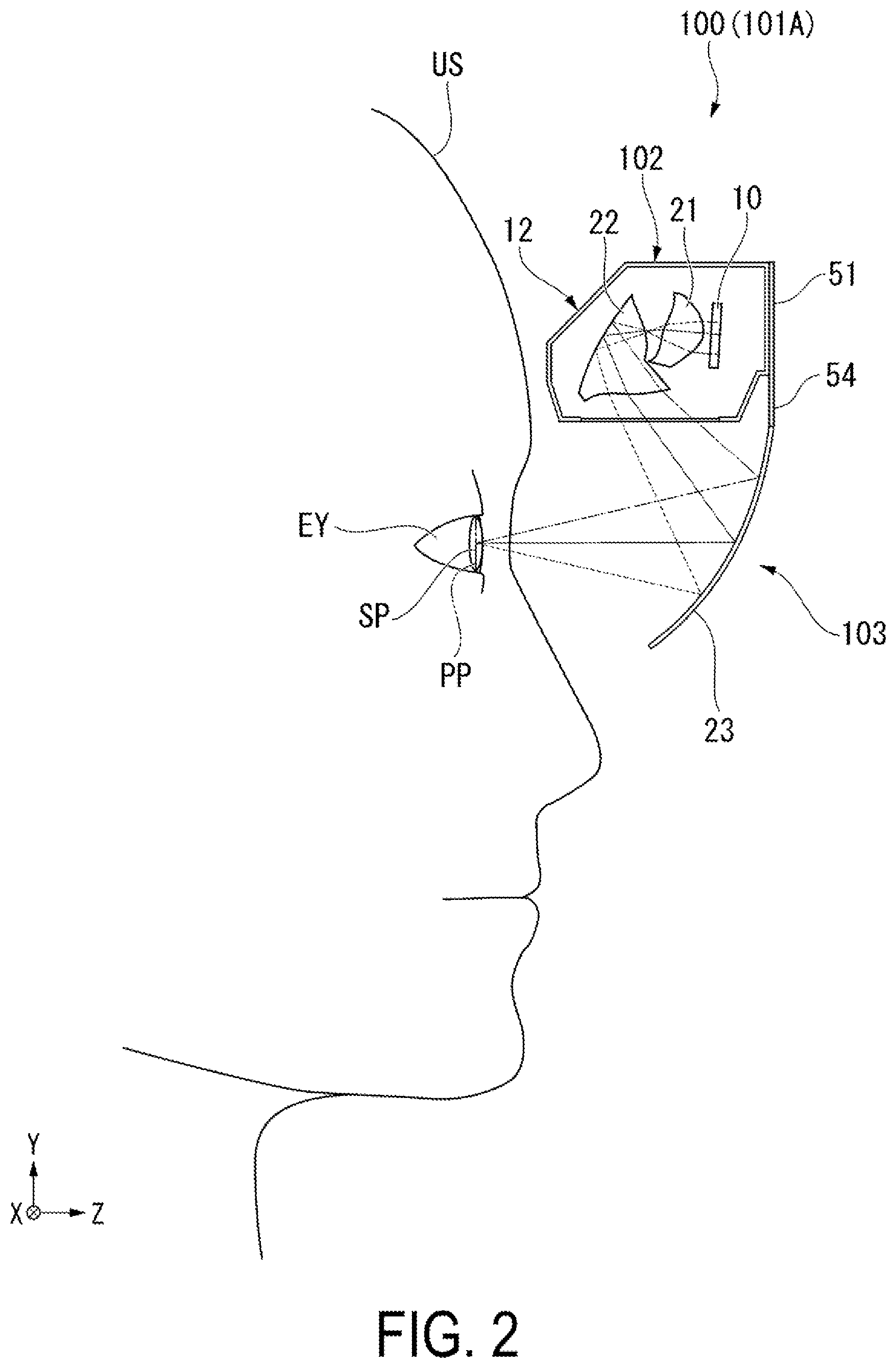 Patent US12306401 Figure 2 – Display module having light-shielding portions with apertures having different shapes, virtual display apparatus, and manufacturing method for light-guiding optical device