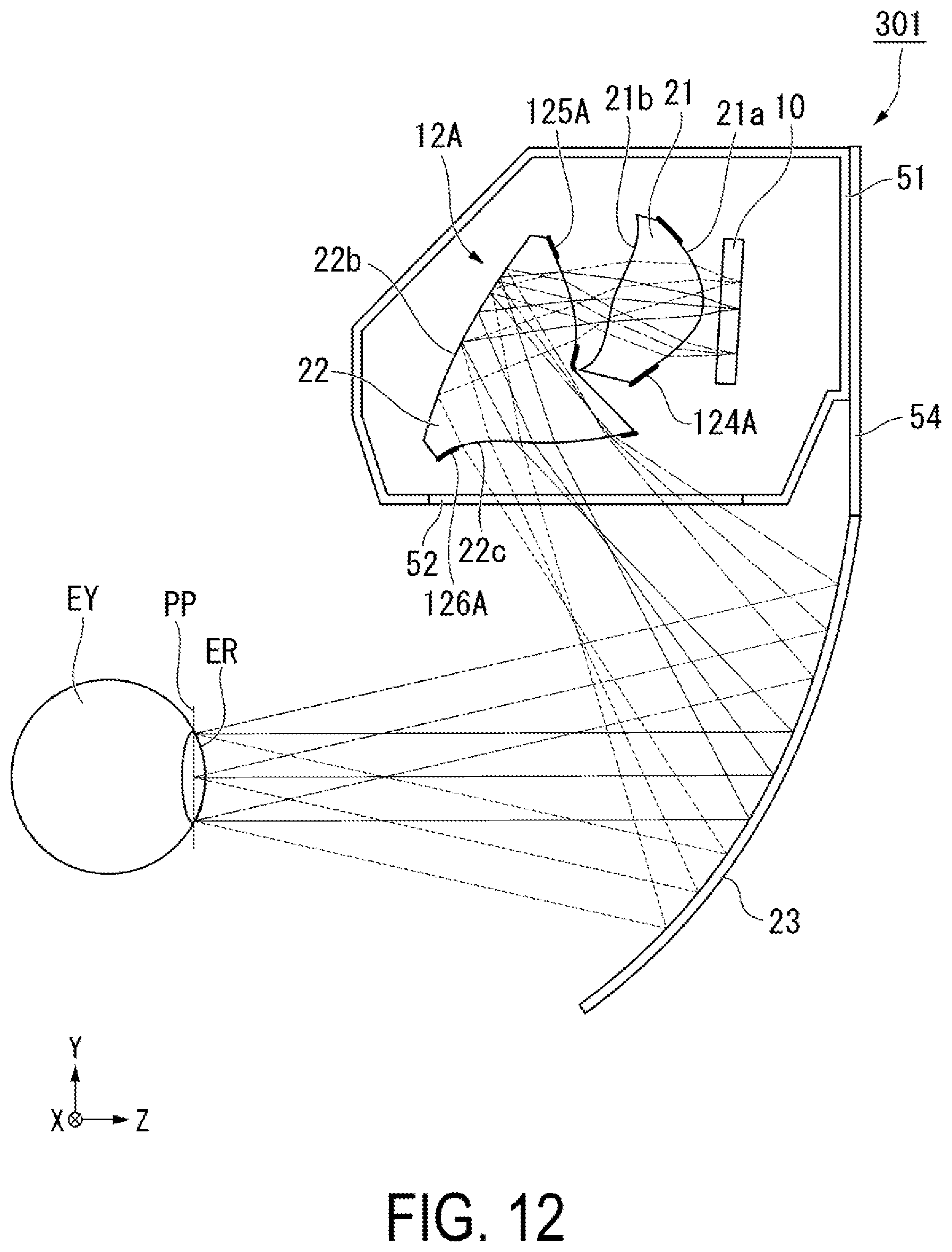 Patent US12306401 Figure 10 – Display module having light-shielding portions with apertures having different shapes, virtual display apparatus, and manufacturing method for light-guiding optical device