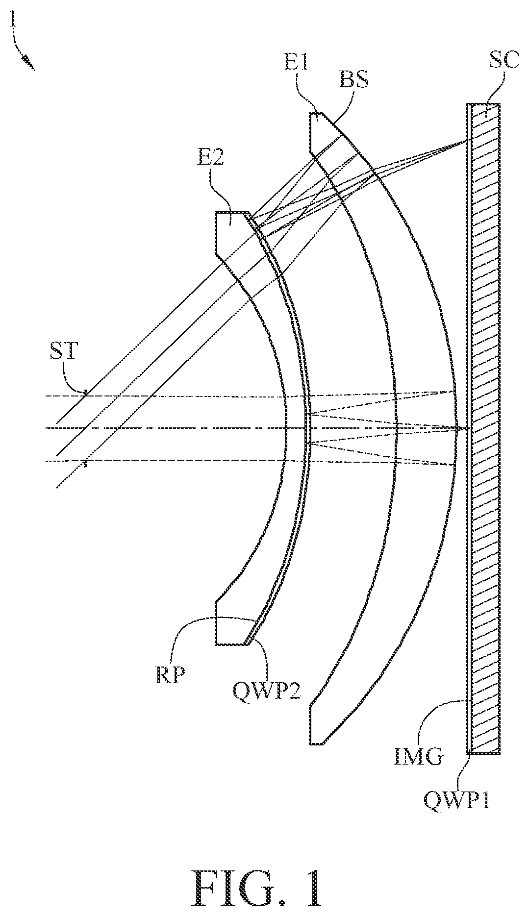 Patent US12306402 Figure 1 – Optical system and head-mounted device