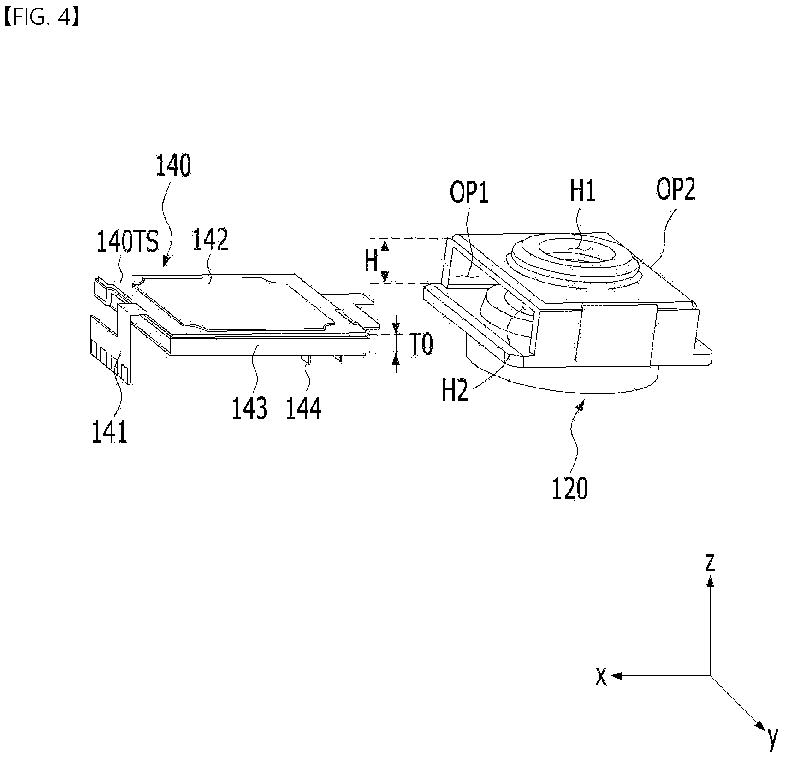 Patent US12306420 Figure 4 – Liquid lens, camera module and optical device including the same
