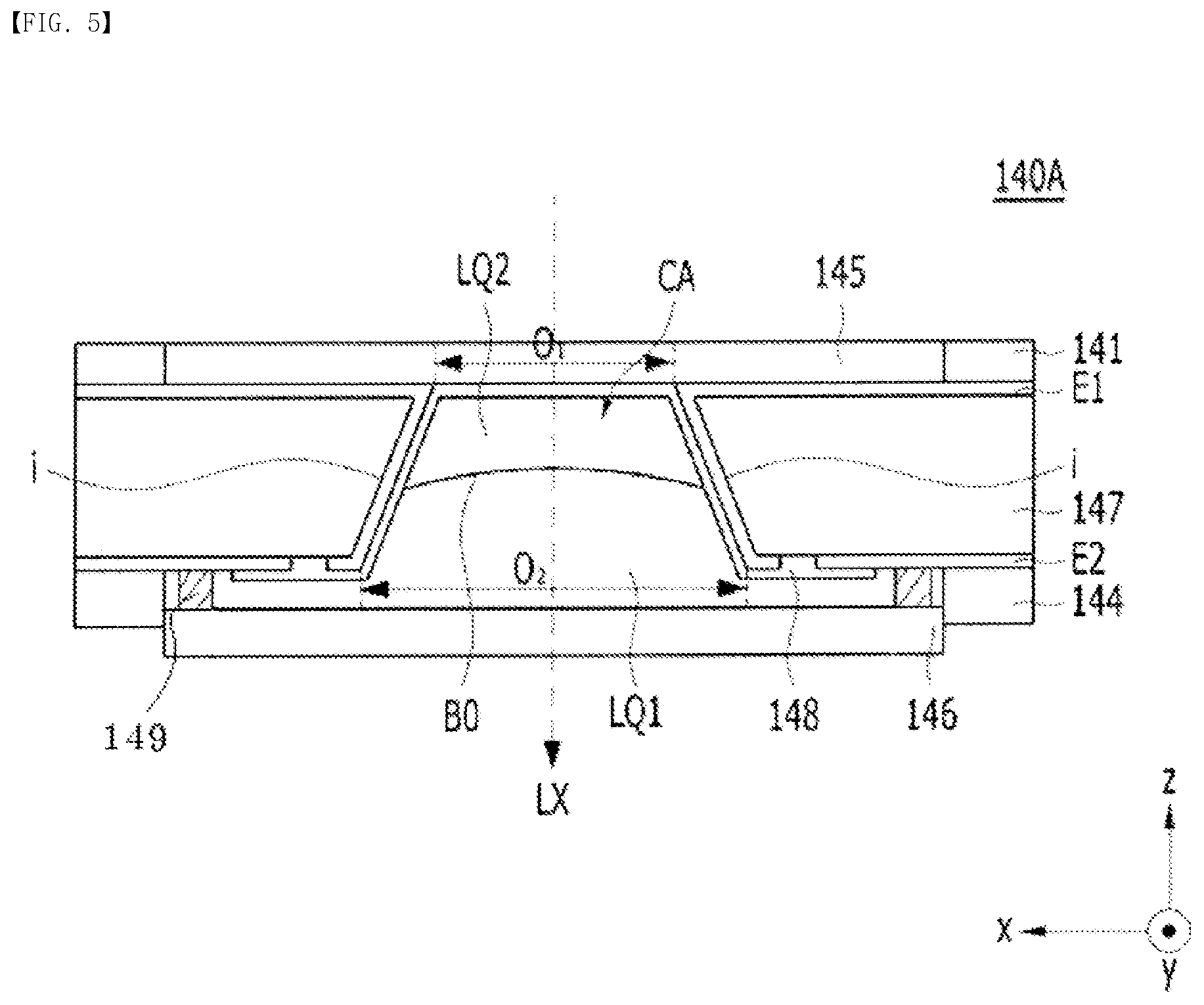 Patent US12306420 Figure 5 – Liquid lens, camera module and optical device including the same