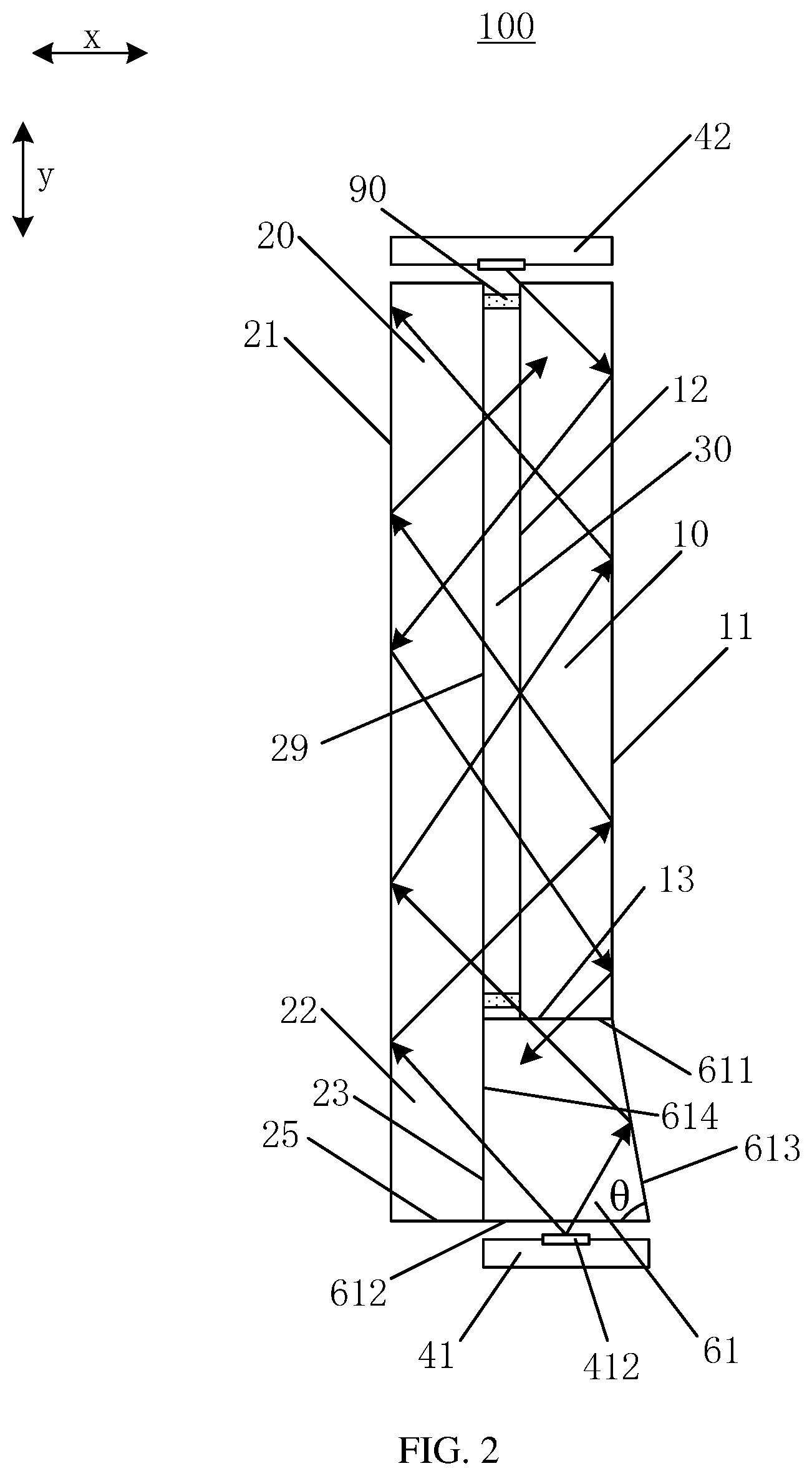 Patent US12306428 Figure 2 – Transparent display panel and electronic device