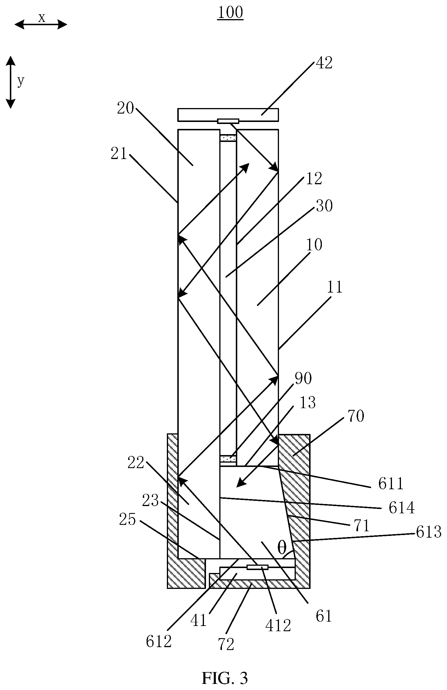Patent US12306428 Figure 3 – Transparent display panel and electronic device